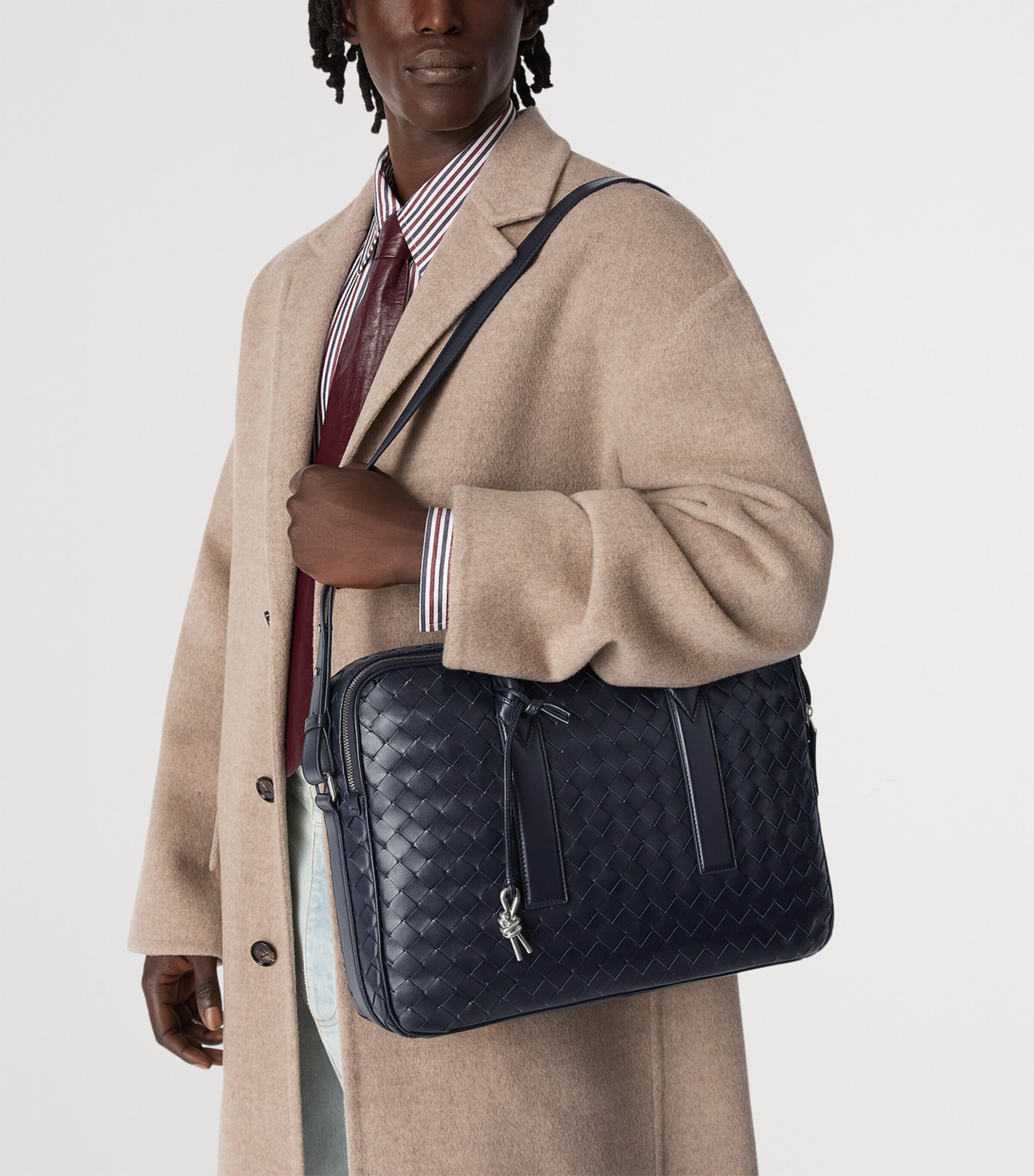 Bottega Veneta Leather Intrecciato Getaway Briefcase Image 2