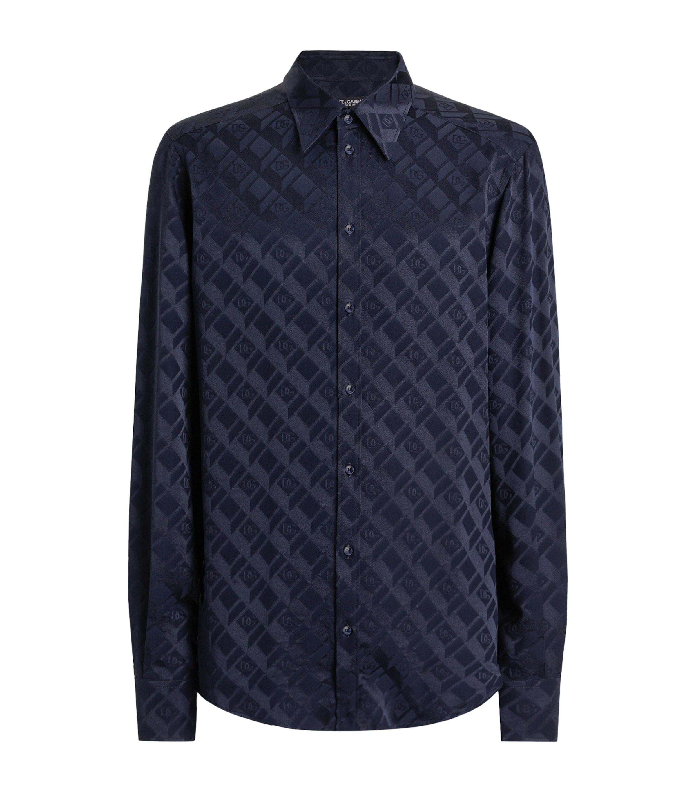 Silk DG Logo Shirt B0665-VERY DARK Image 1