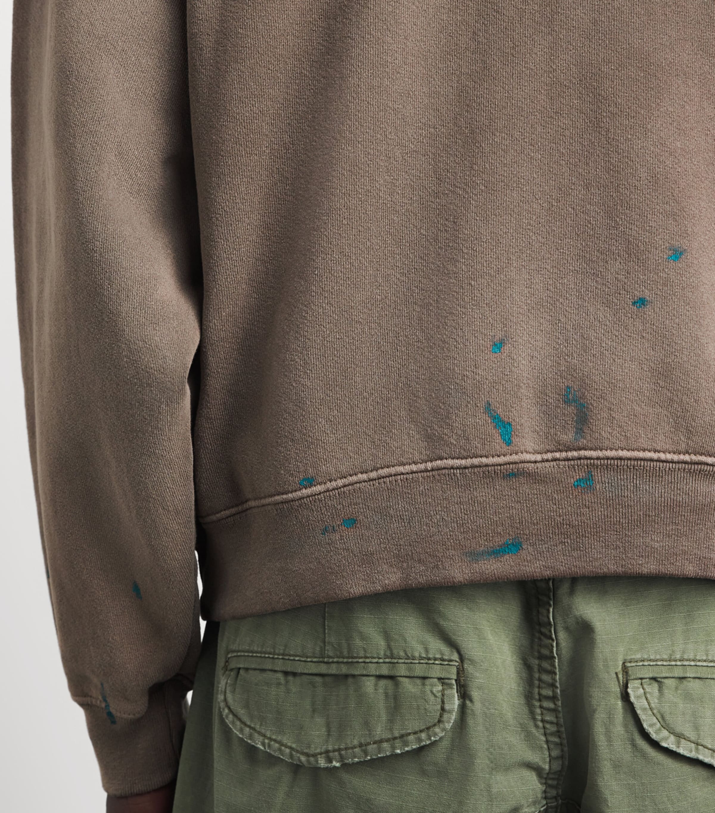 Cherry Los Angeles Mens Western Athletic Zip-Up Hoodie Brown Image 3