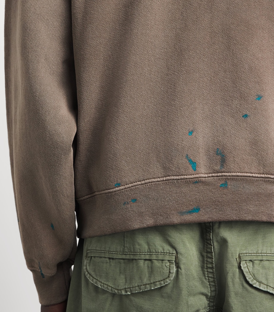 Cherry Los Angeles Mens Western Athletic Zip-Up Hoodie Brown Image 3
