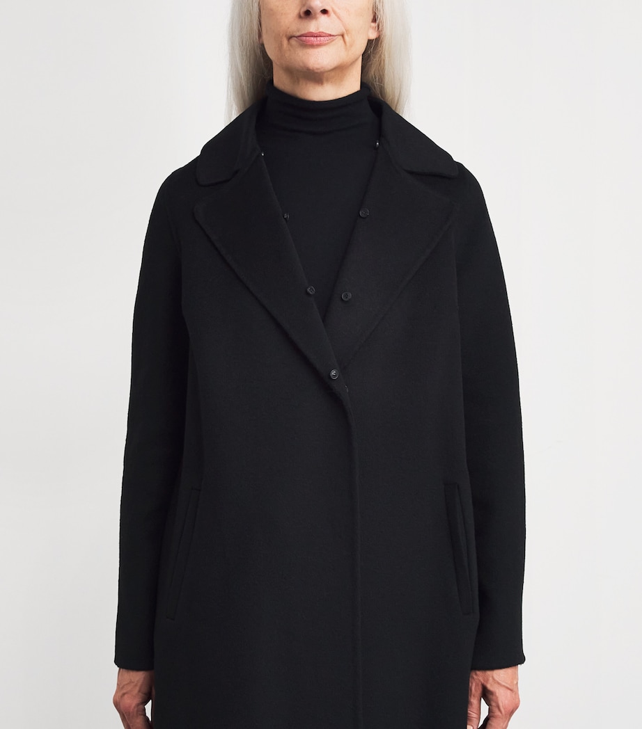 Wool-Cashmere Fur-Trim Coat C99 Image 6