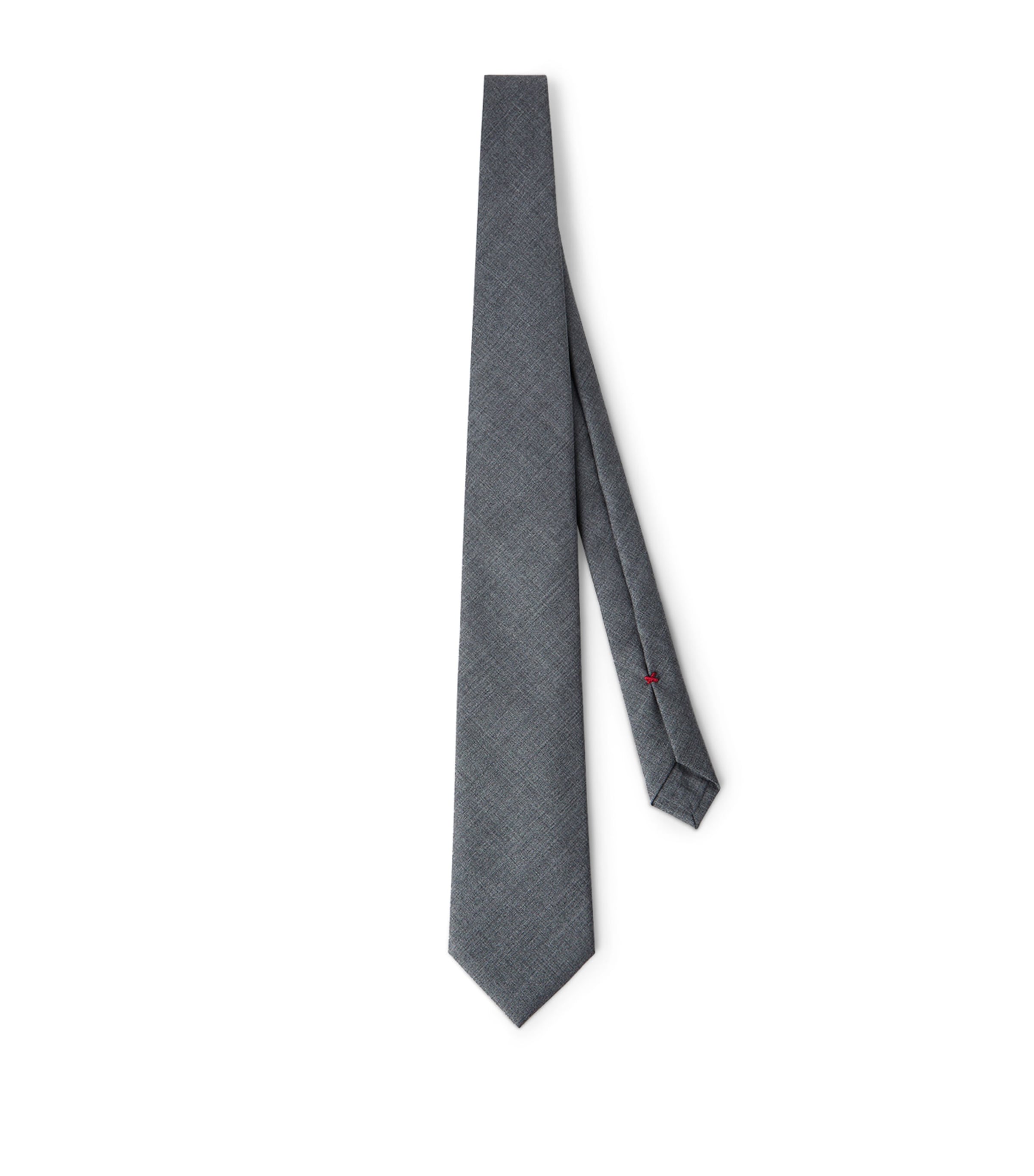 Brunello Cucinelli Virgin Wool Tie In Gray
