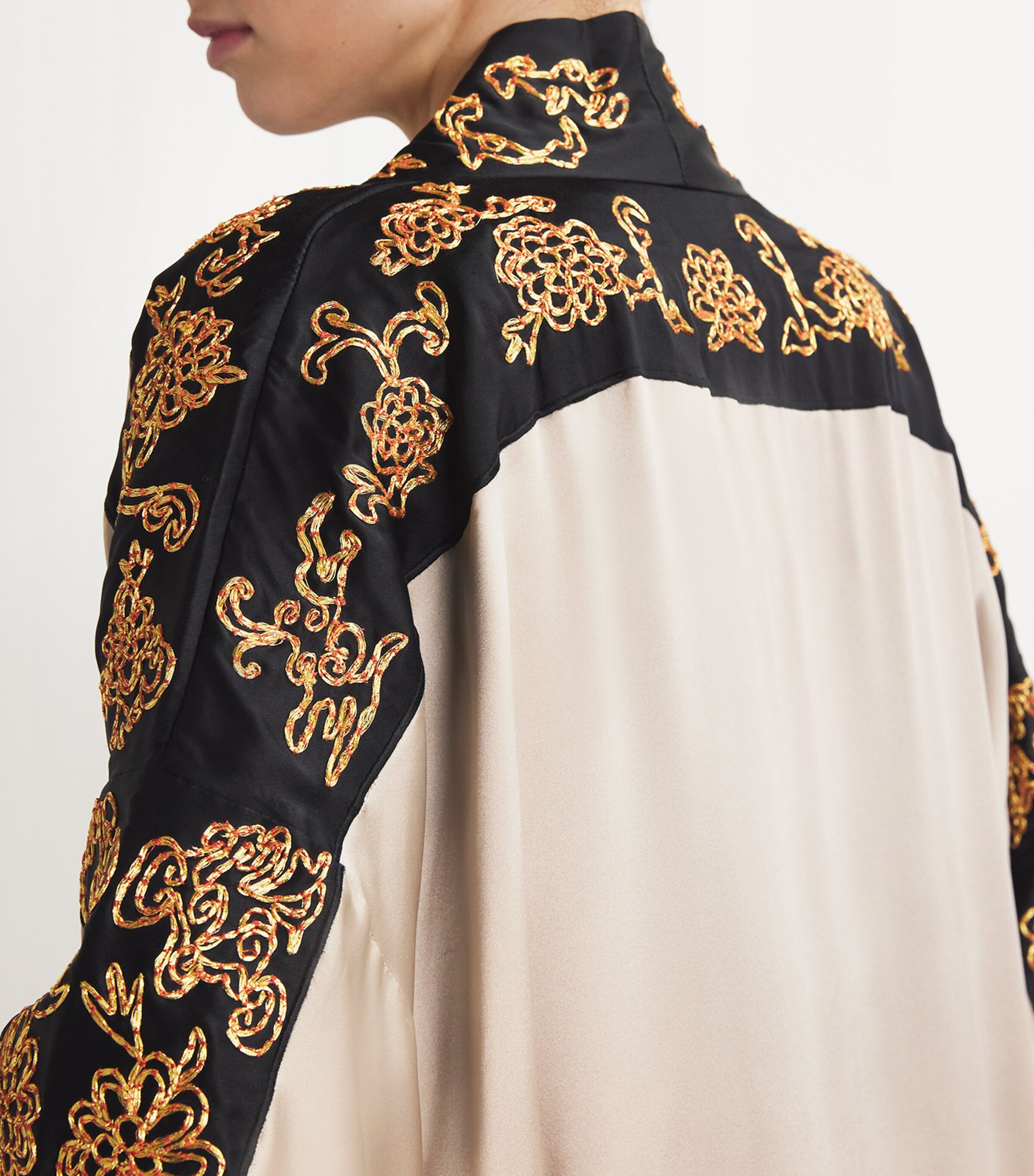 Silk Embroidered Robe PCH PARCHMENT Image 4