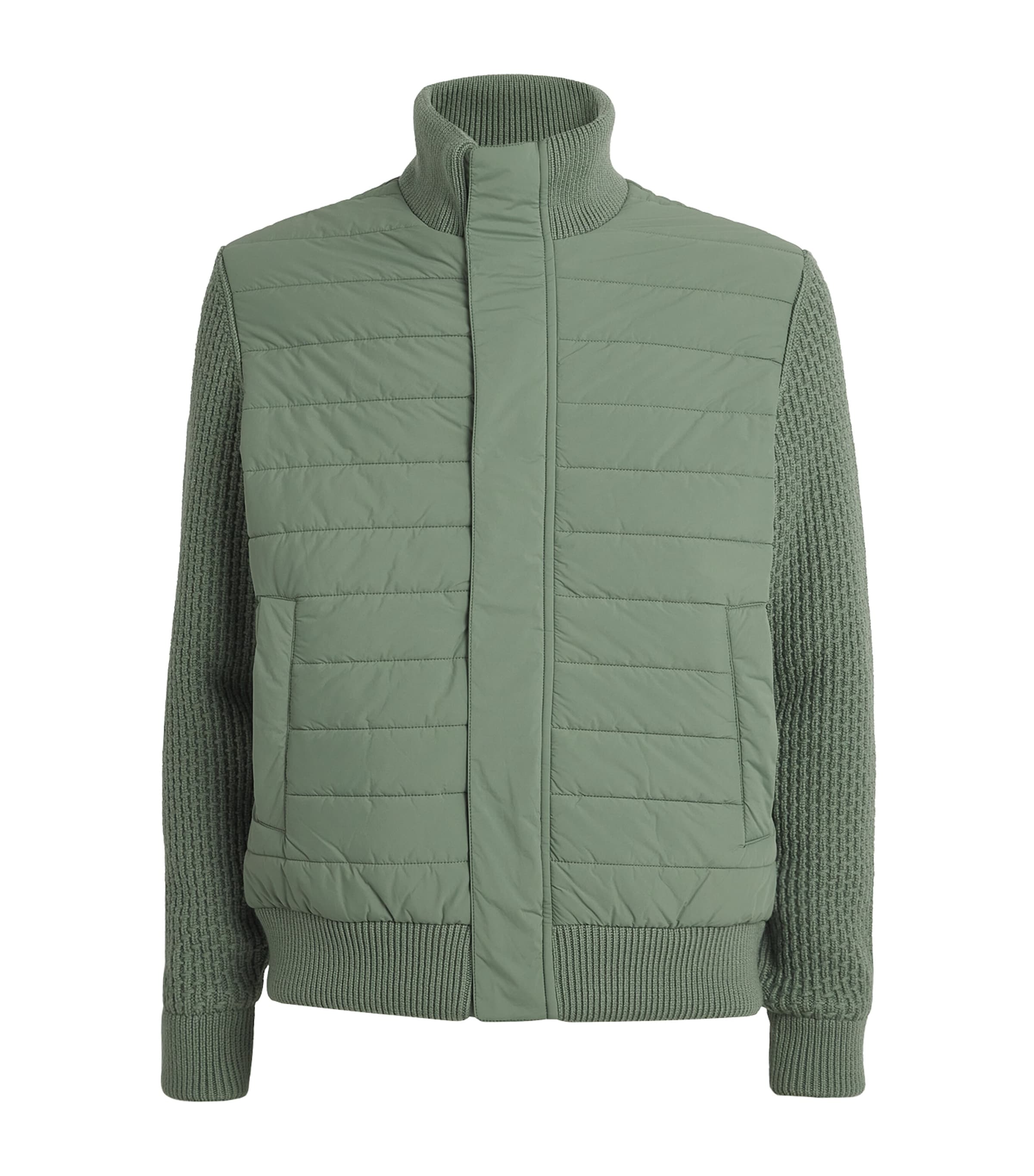 Shop Herno Water-repellent Bomber Jacket In Green