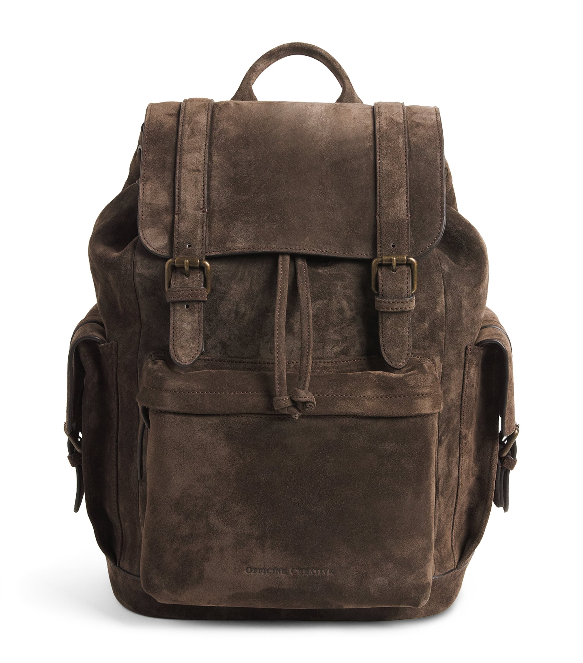Officine Creative Suede Bostonian Backpack Pepe Image 1