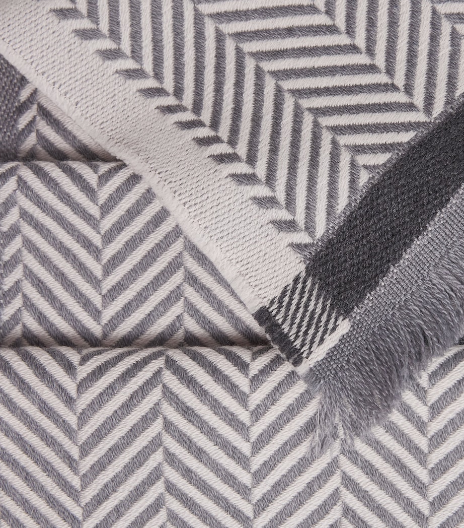 Giorgio Armani Wool Herringbone Scarf Image 4