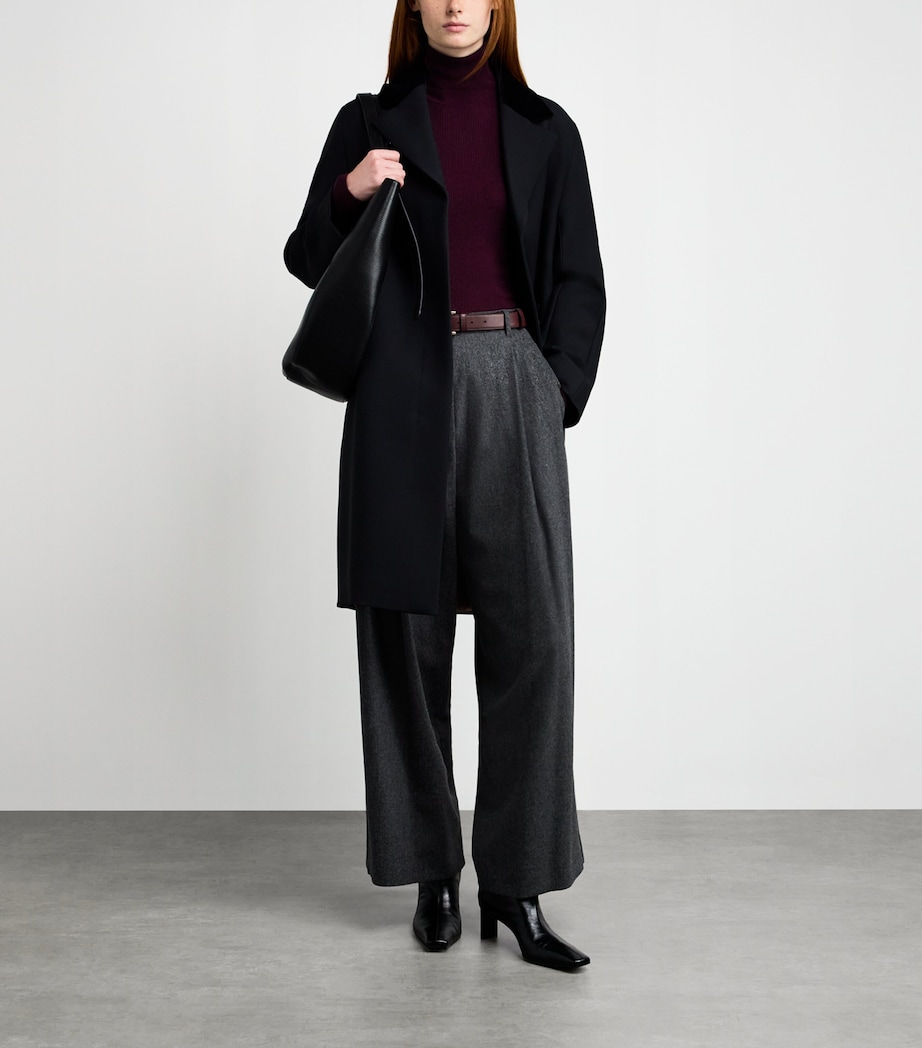 Stretch-Wool Flannel Trousers MEDIUM GREY Image 2