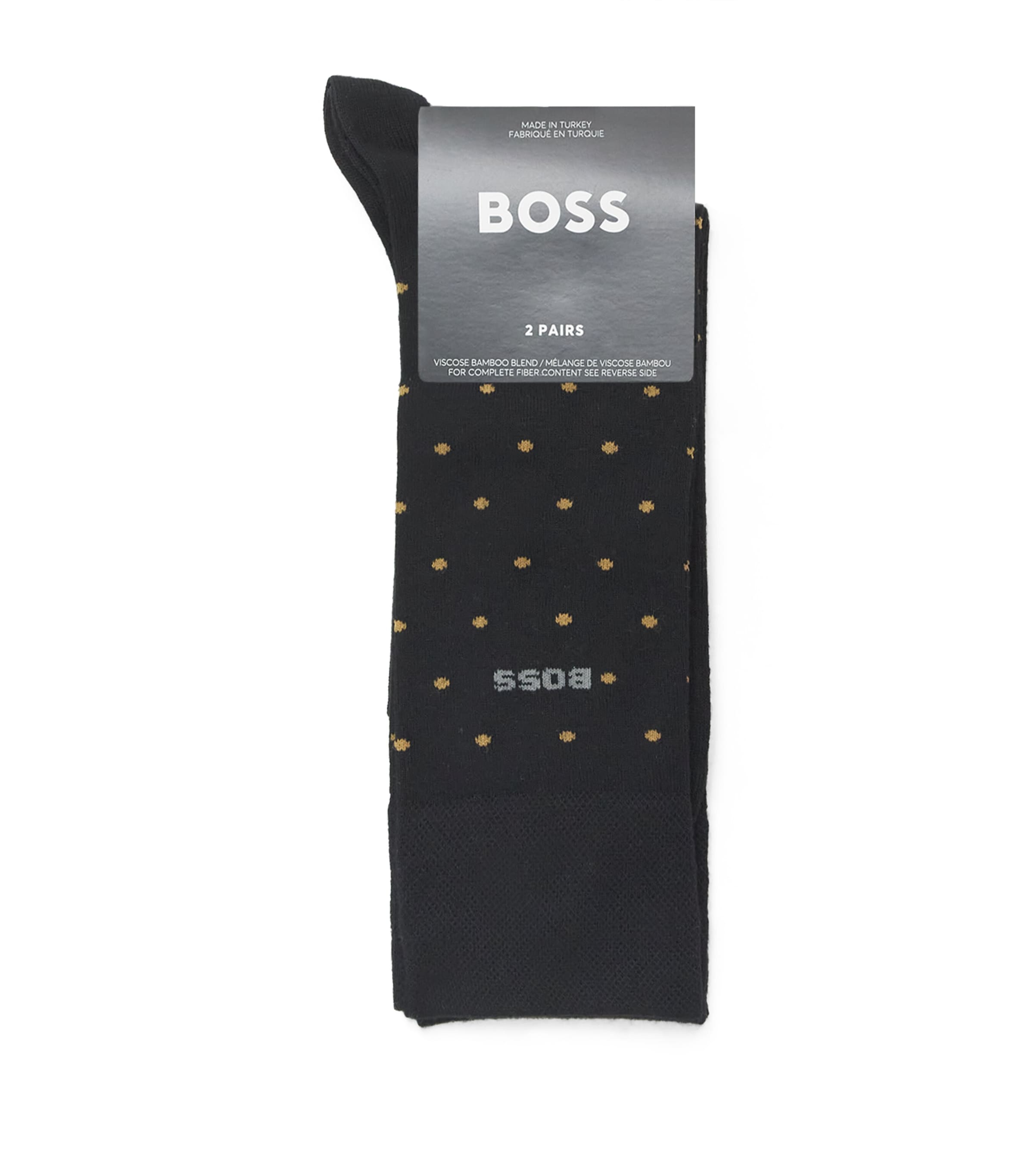 BOSS Mens Jacquard Logo Socks (Pack of 2) Image 1