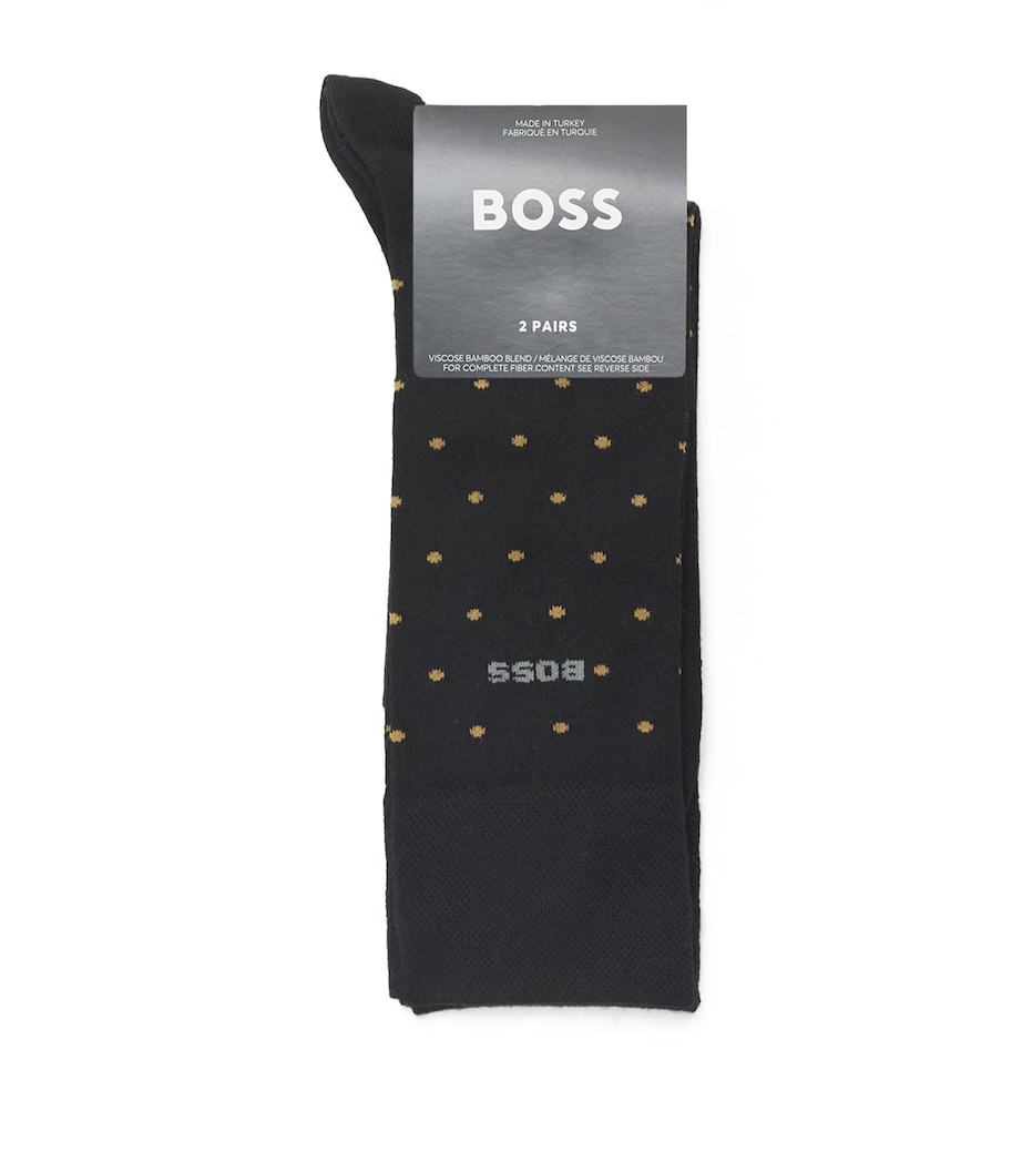 BOSS Mens Jacquard Logo Socks (Pack of 2) Image 1