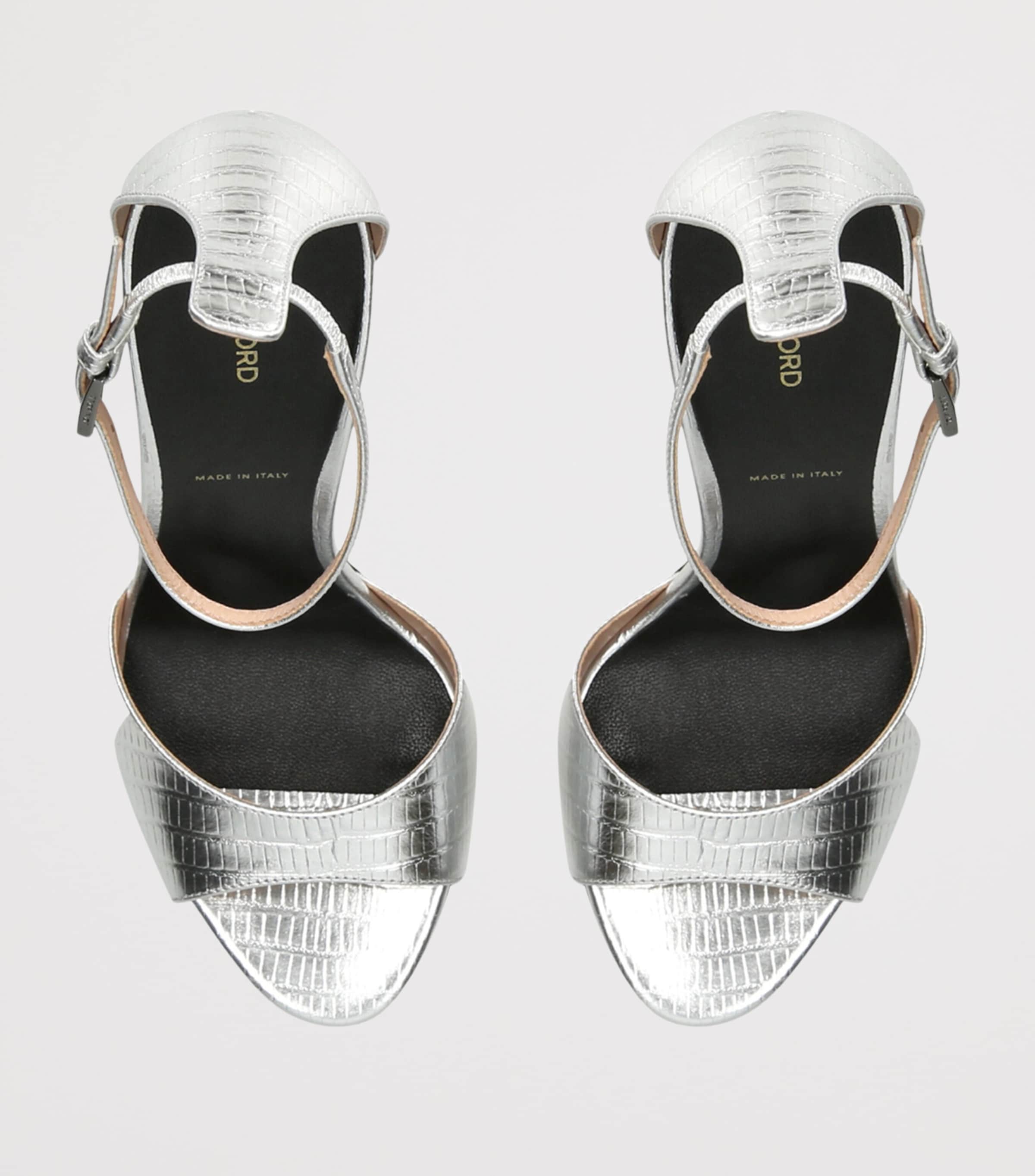 Leather Spire Sandals 105 SILVER Image 4