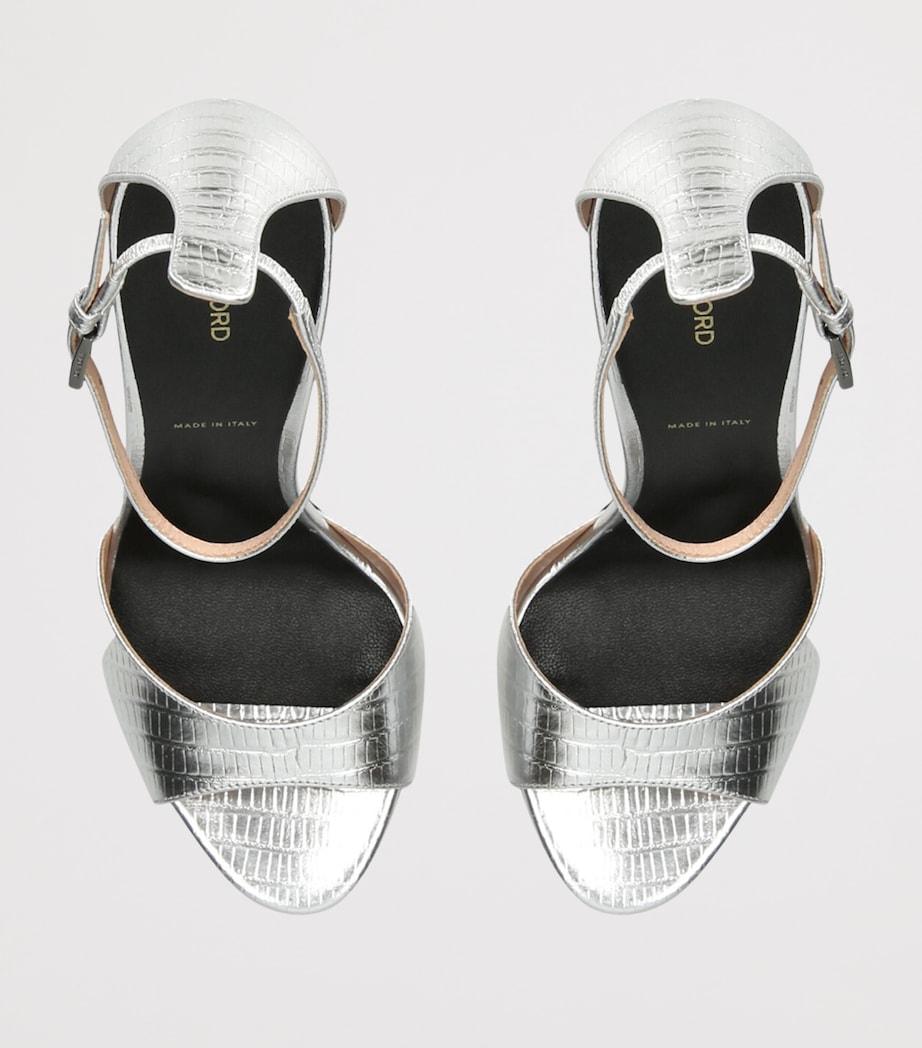 Leather Spire Sandals 105 SILVER Image 4