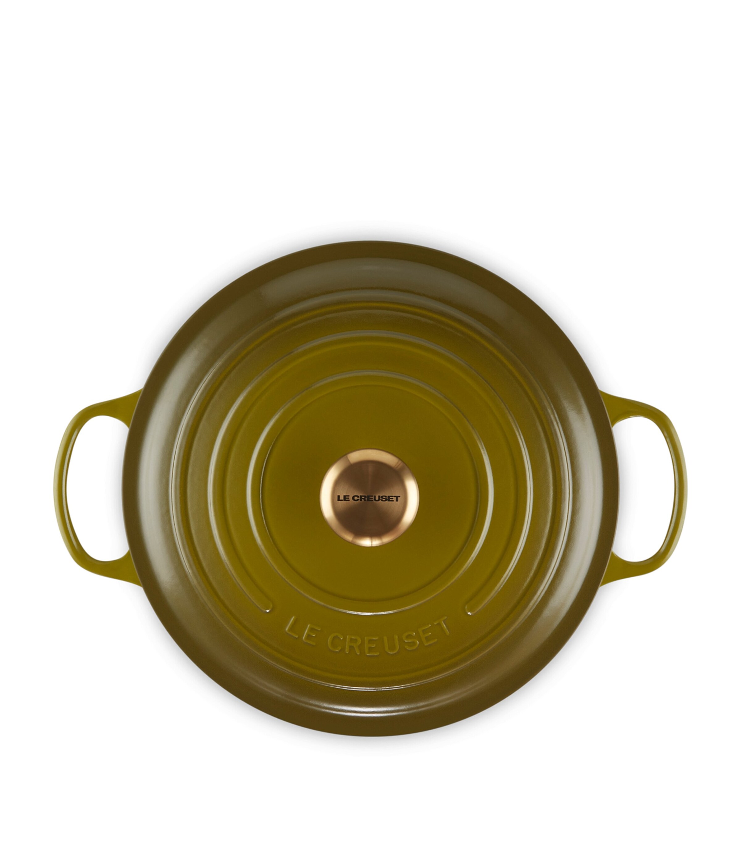 Enamelled Cast Iron Round Casserole Dish (28cm) OLIVE Image 4
