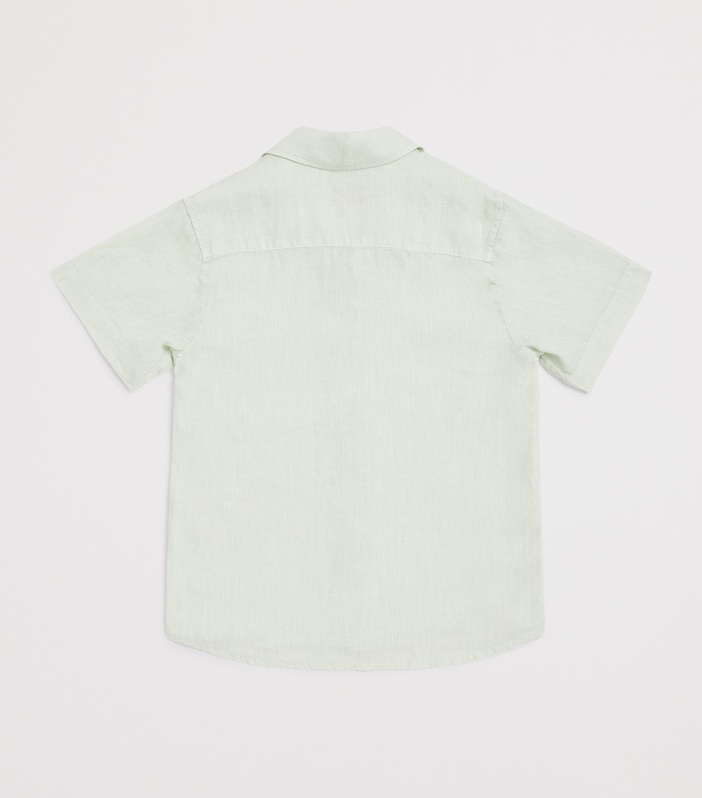 Paul & Shark Linen Logo Shirt (8-10 Years) Sea Foam Green Image 2