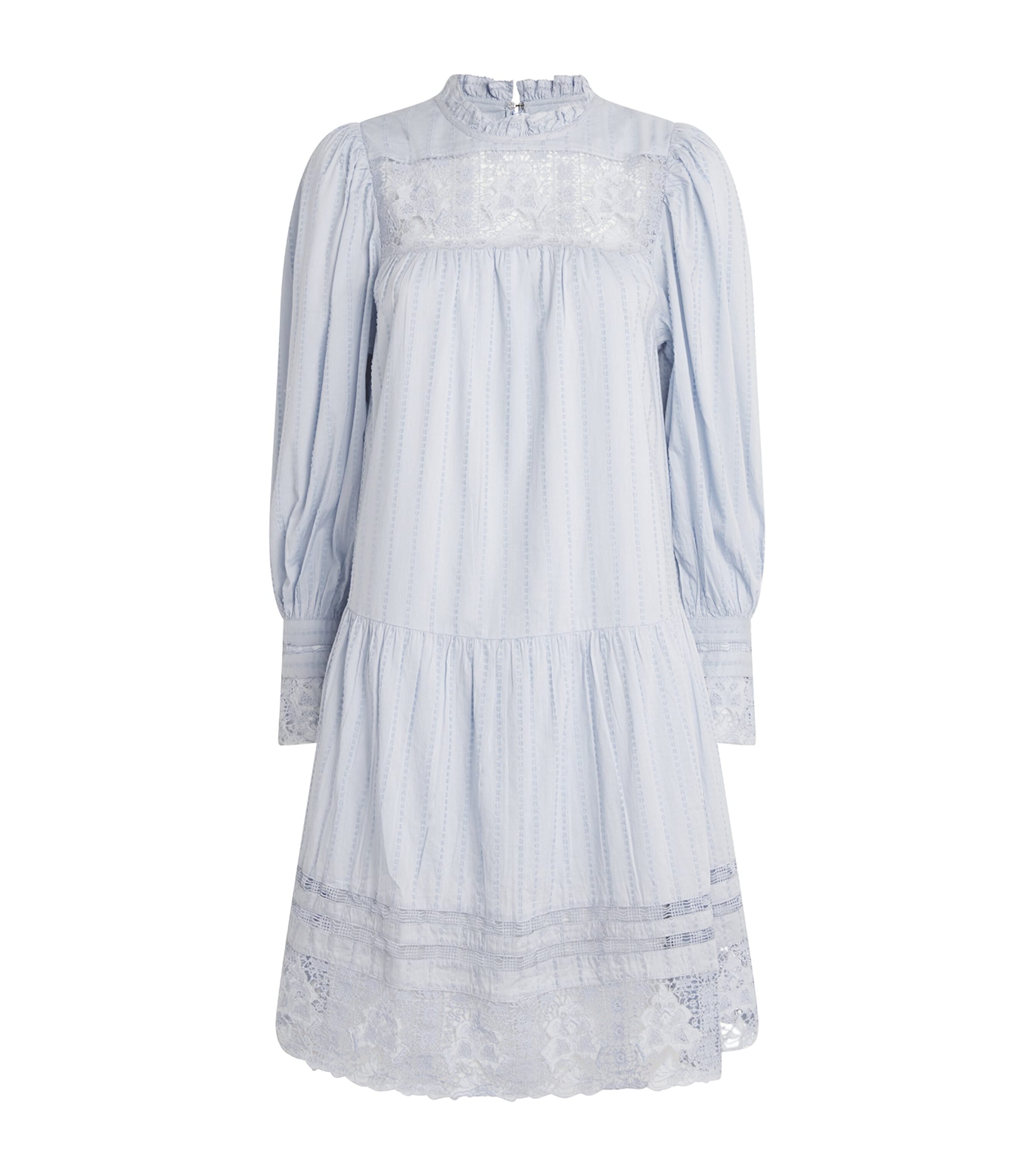 Ulla Johnson Cotton Colette Mini Dress In Blue