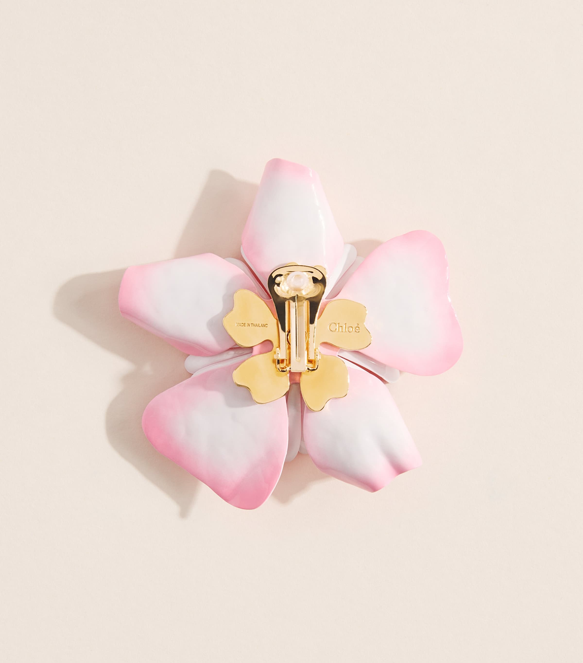 Chloé Bloom Clip-On Earrings Fuchsia Pink Image 3