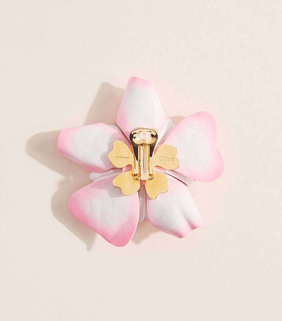 Chloé Bloom Clip-On Earrings Fuchsia Pink Image 3