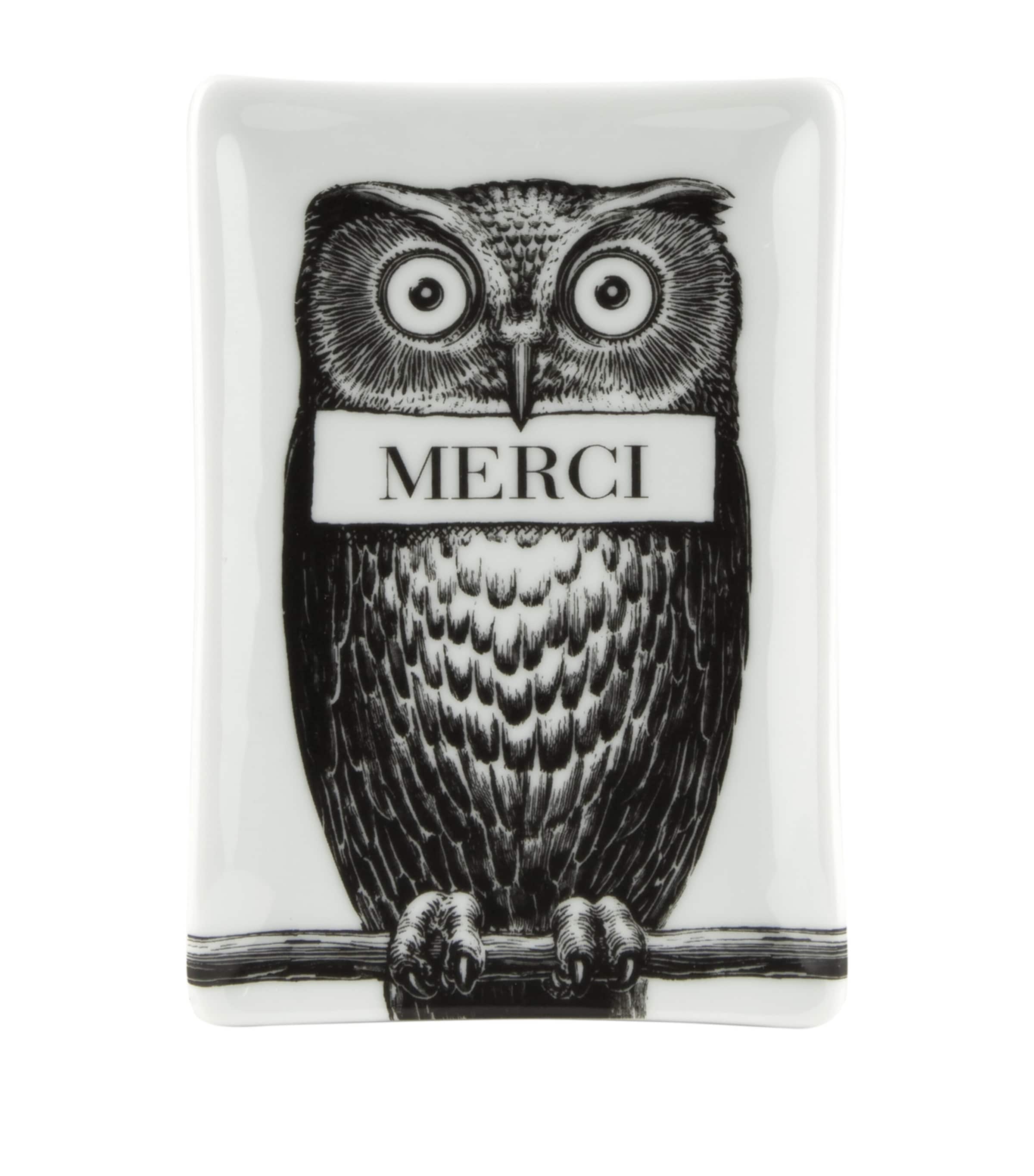 Fornasetti Rectangular Porcelain Ashtray