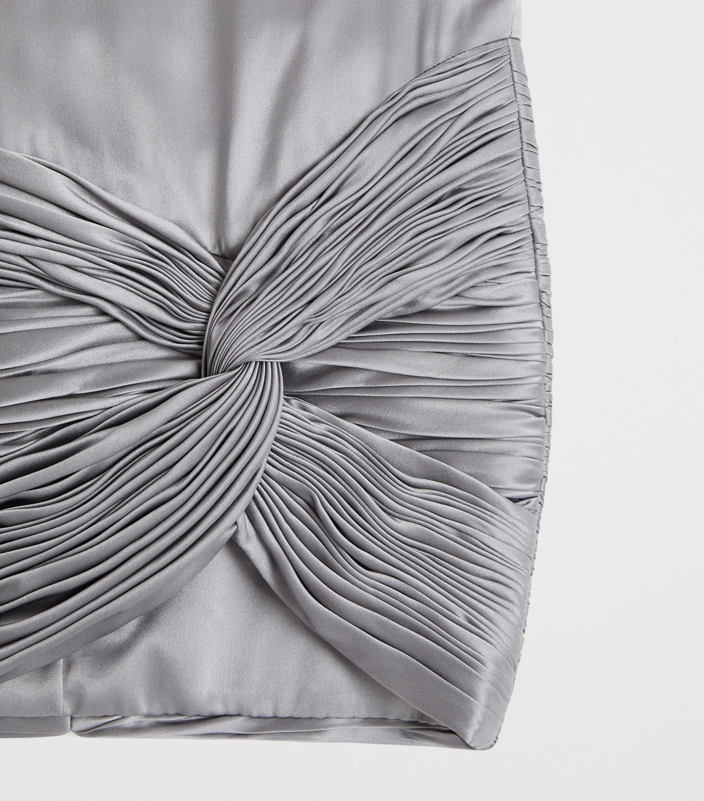 Valentino Womens Satin Draped Plissé Mini Skirt Image 6