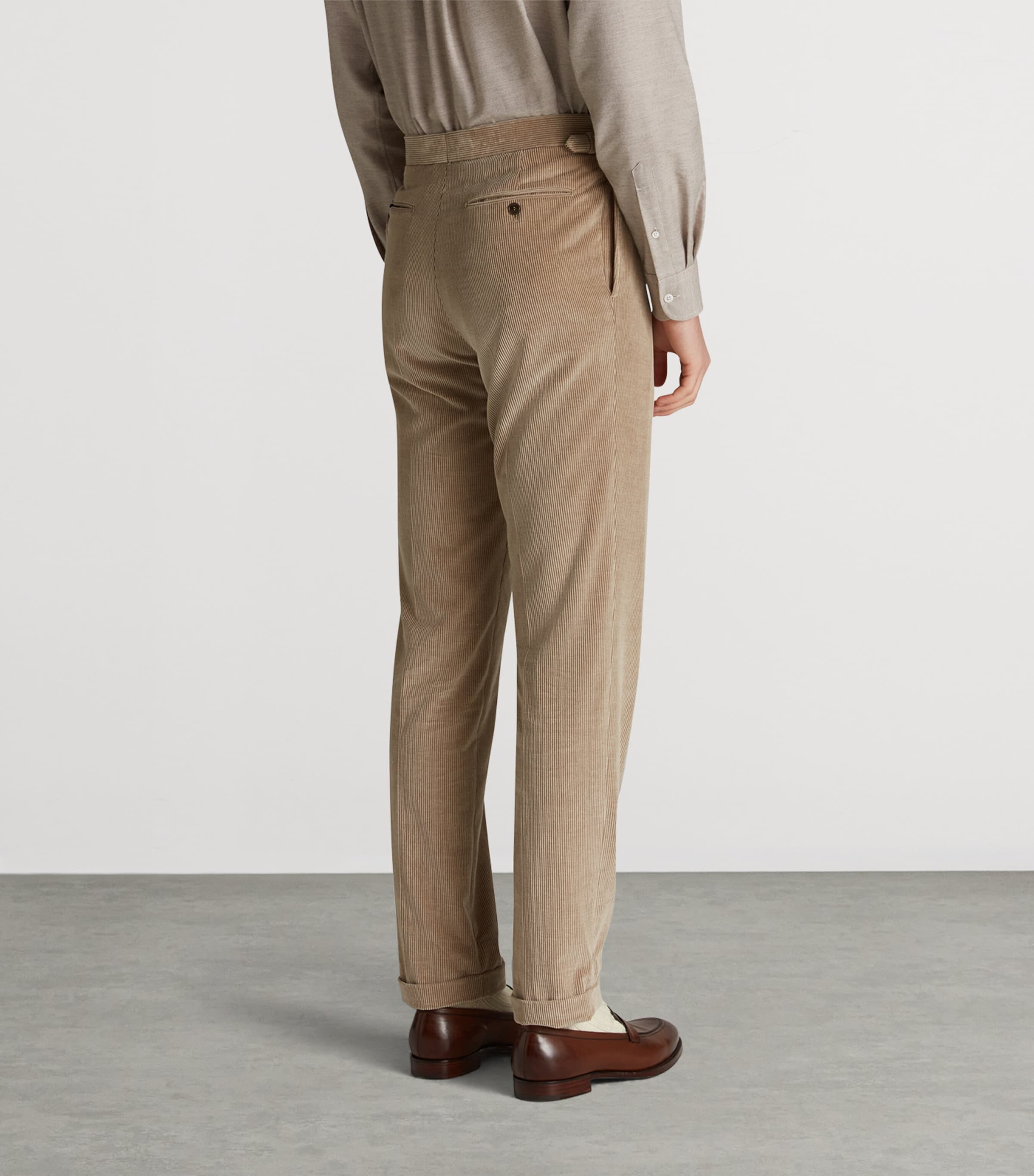 Cotton-Cashmere Corduroy Trousers 286SHADED BEIGE Image 4