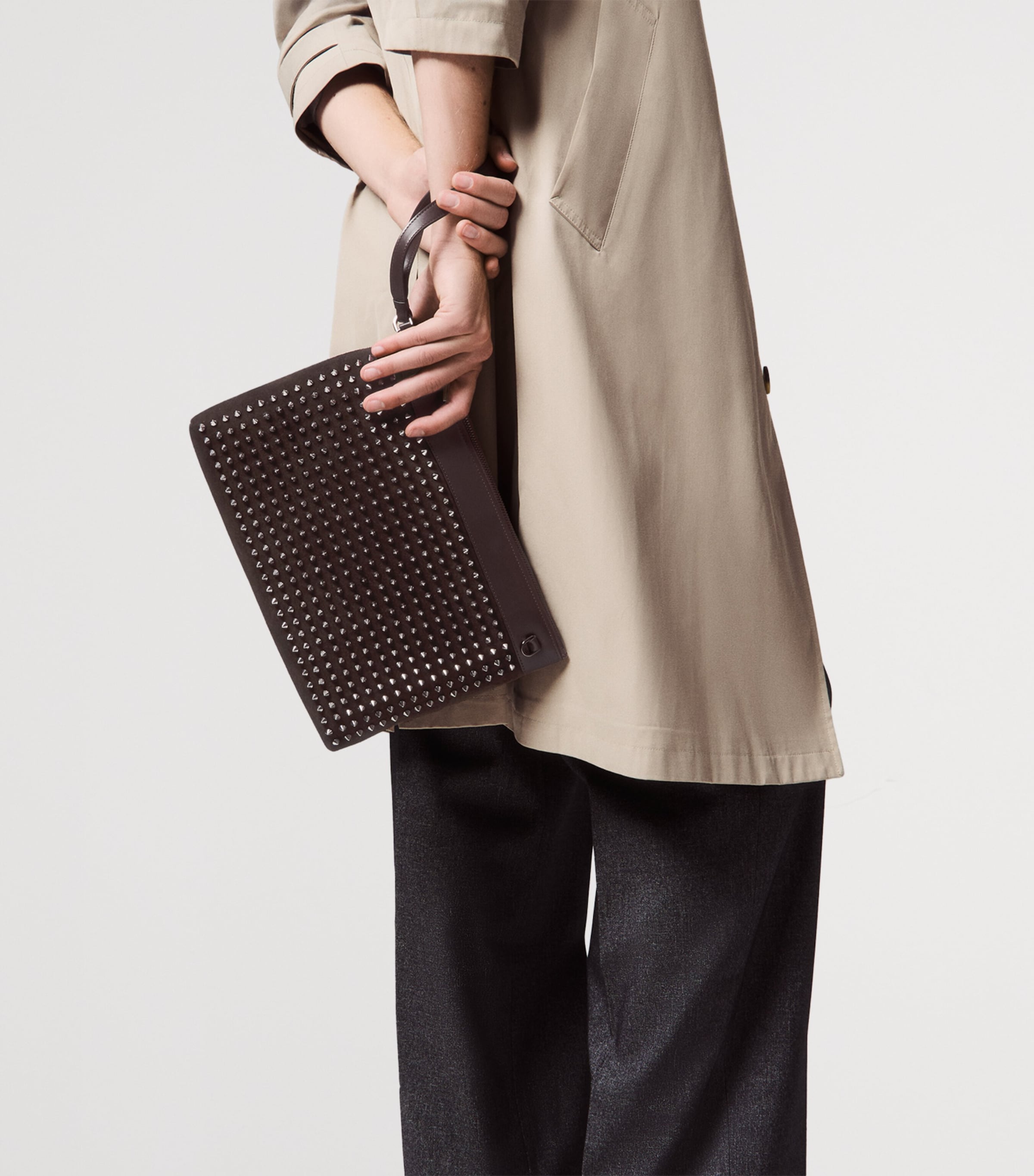 Funky Spike Leather Pouch 7201 Image 2