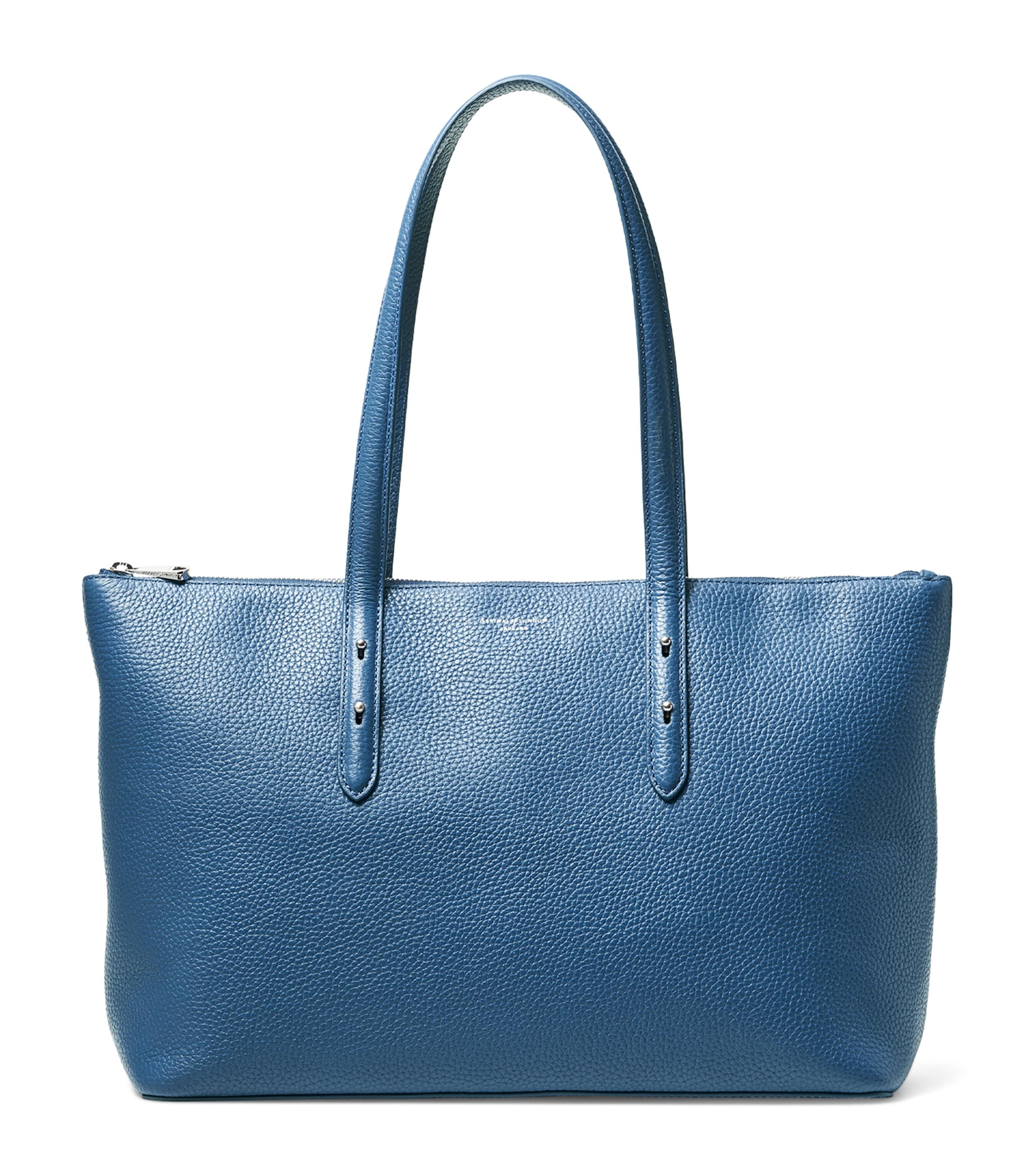 Aspinal Of London Leather Regent Zipped Tote Bag Topaz Image 1