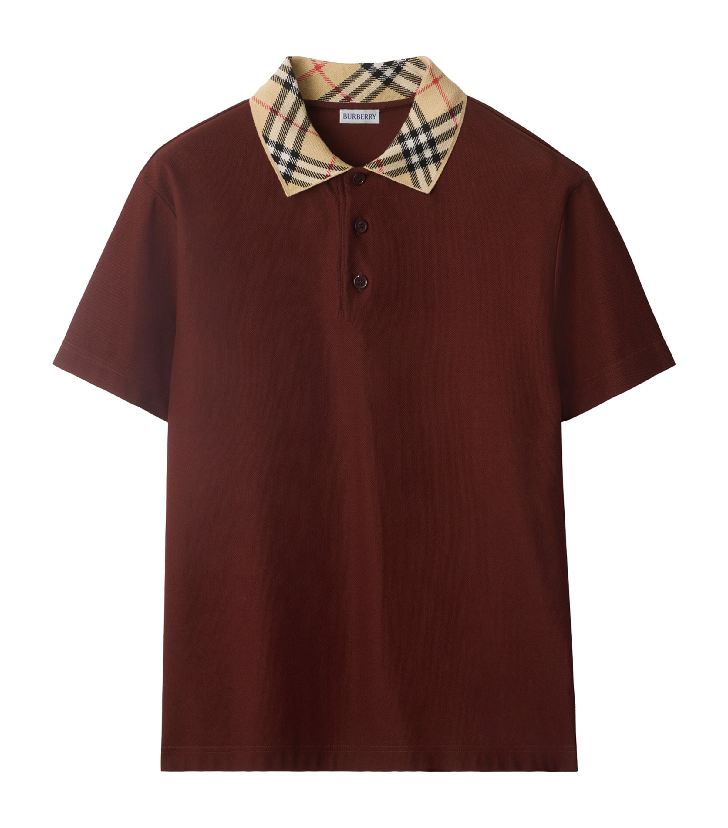 Cotton Check-Collar Polo Shirt BOX Image 1