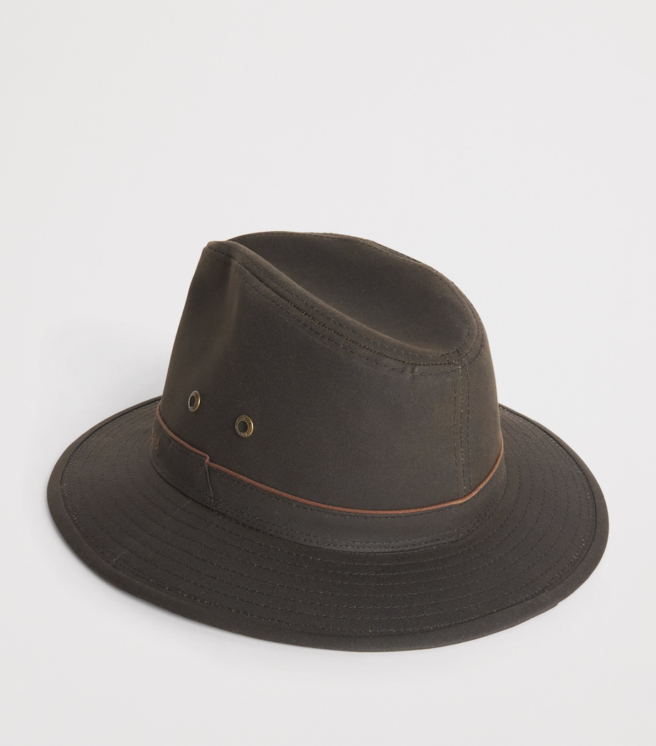 Cotton-Blend Wax Traveller Hat 6 - DARK BROWN Image 3