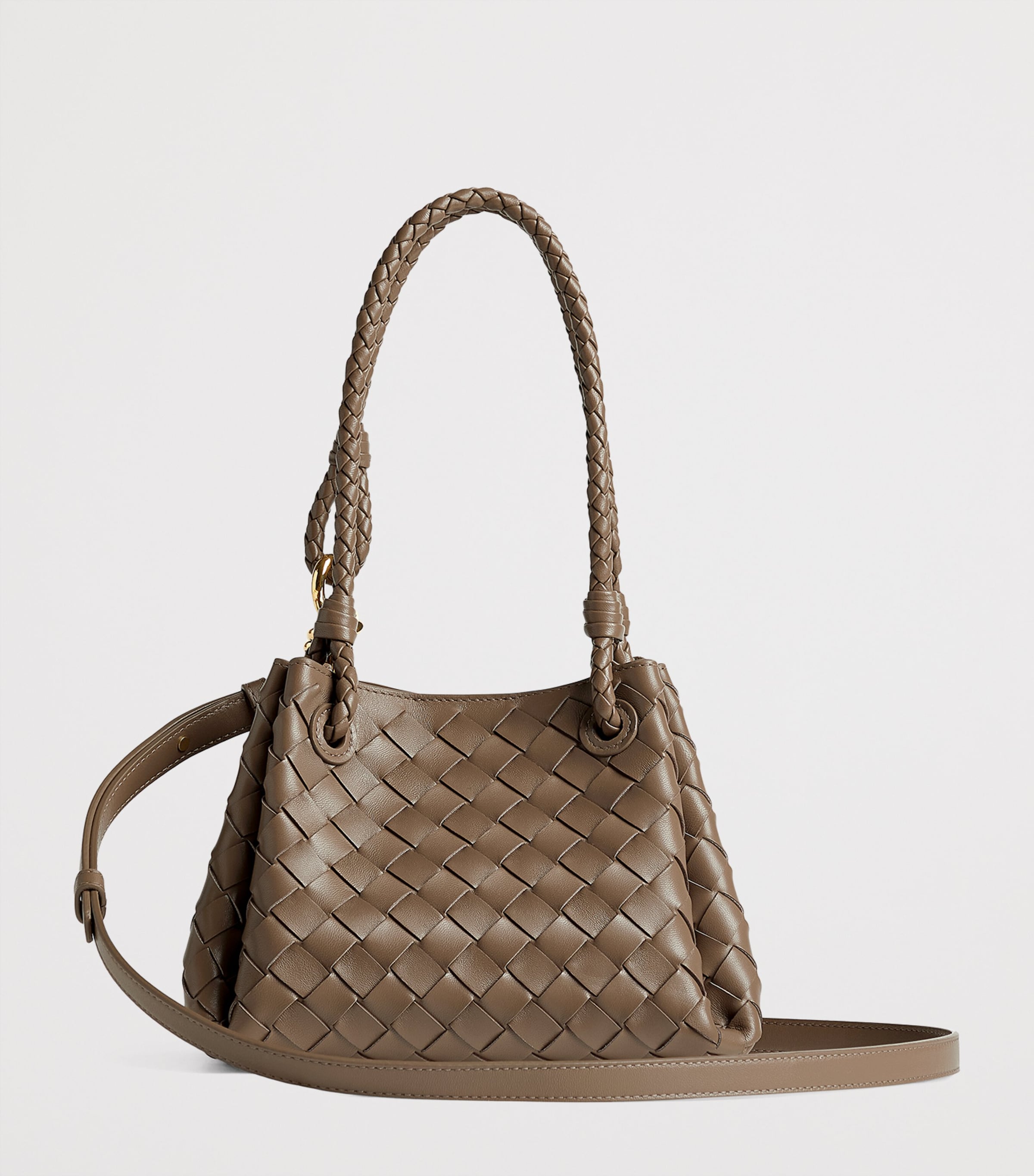 Small Leather Intrecciato Parachute Shoulder Bag 2360 Image 5