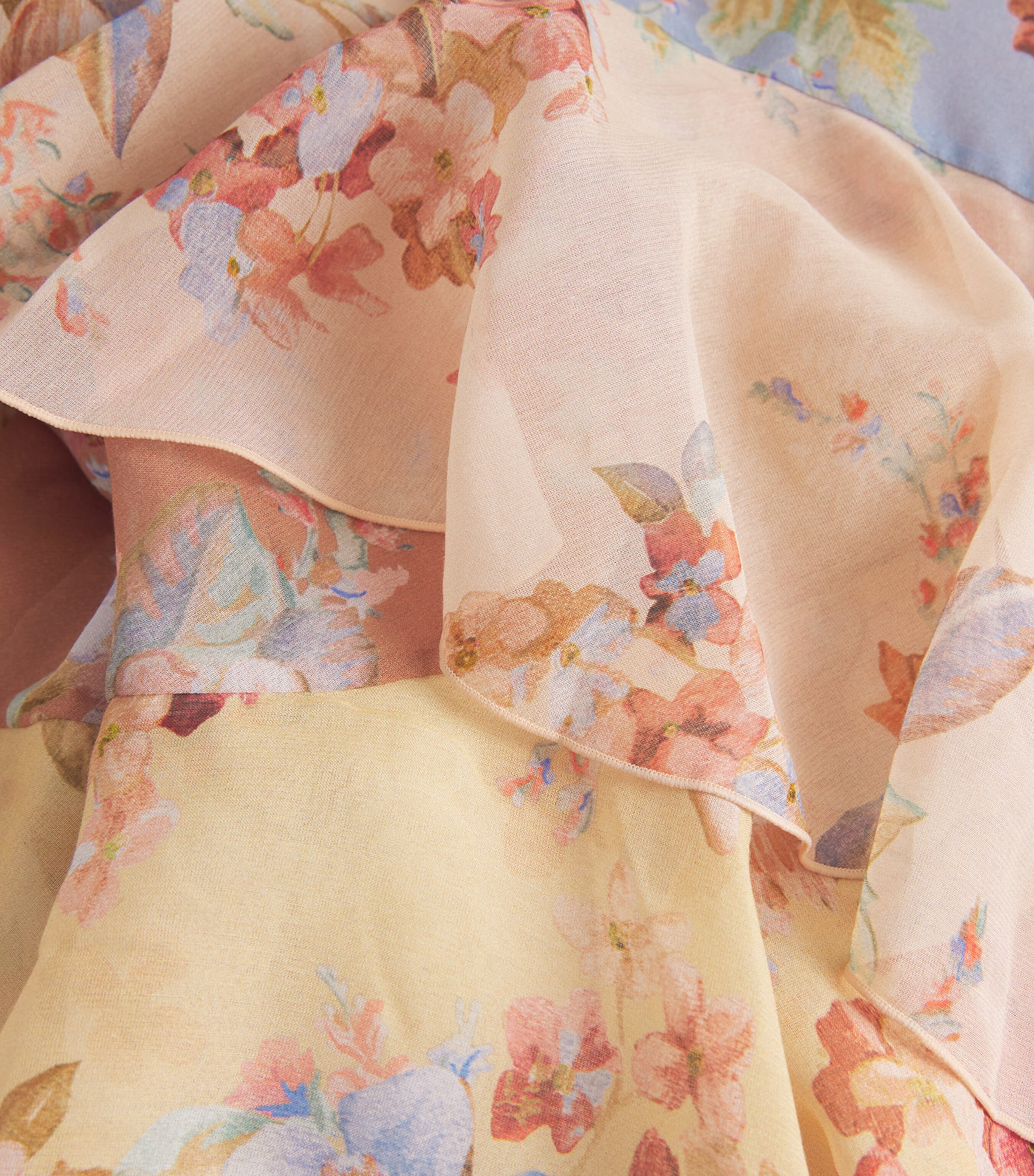 Cotton-Silk Floral Awaken Maxi Dress SPLICED PRINTSPLPR Image 6