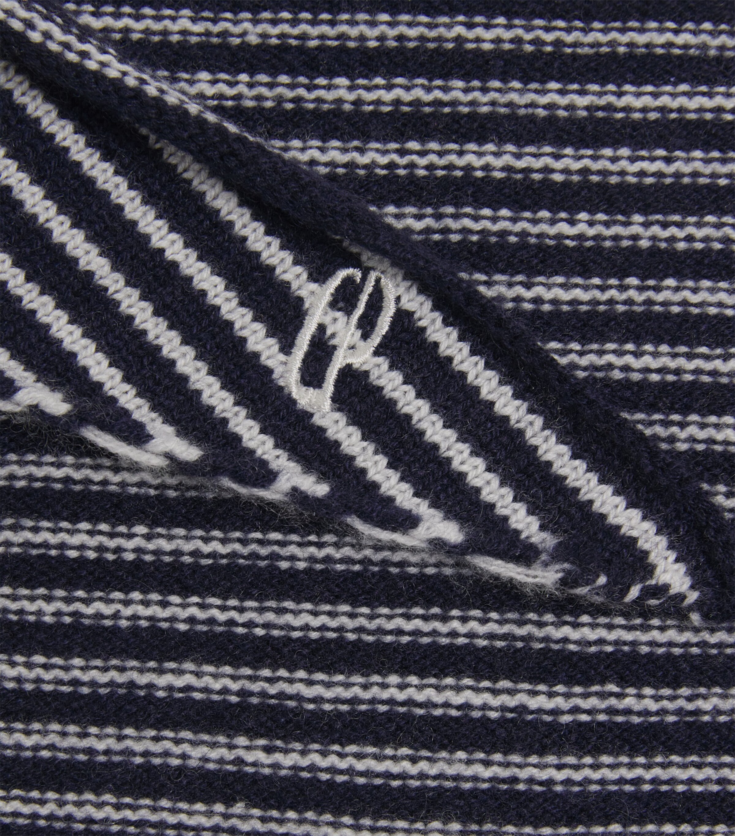 Cashmere Stripe Scarf DUAL-COLOR Image 4