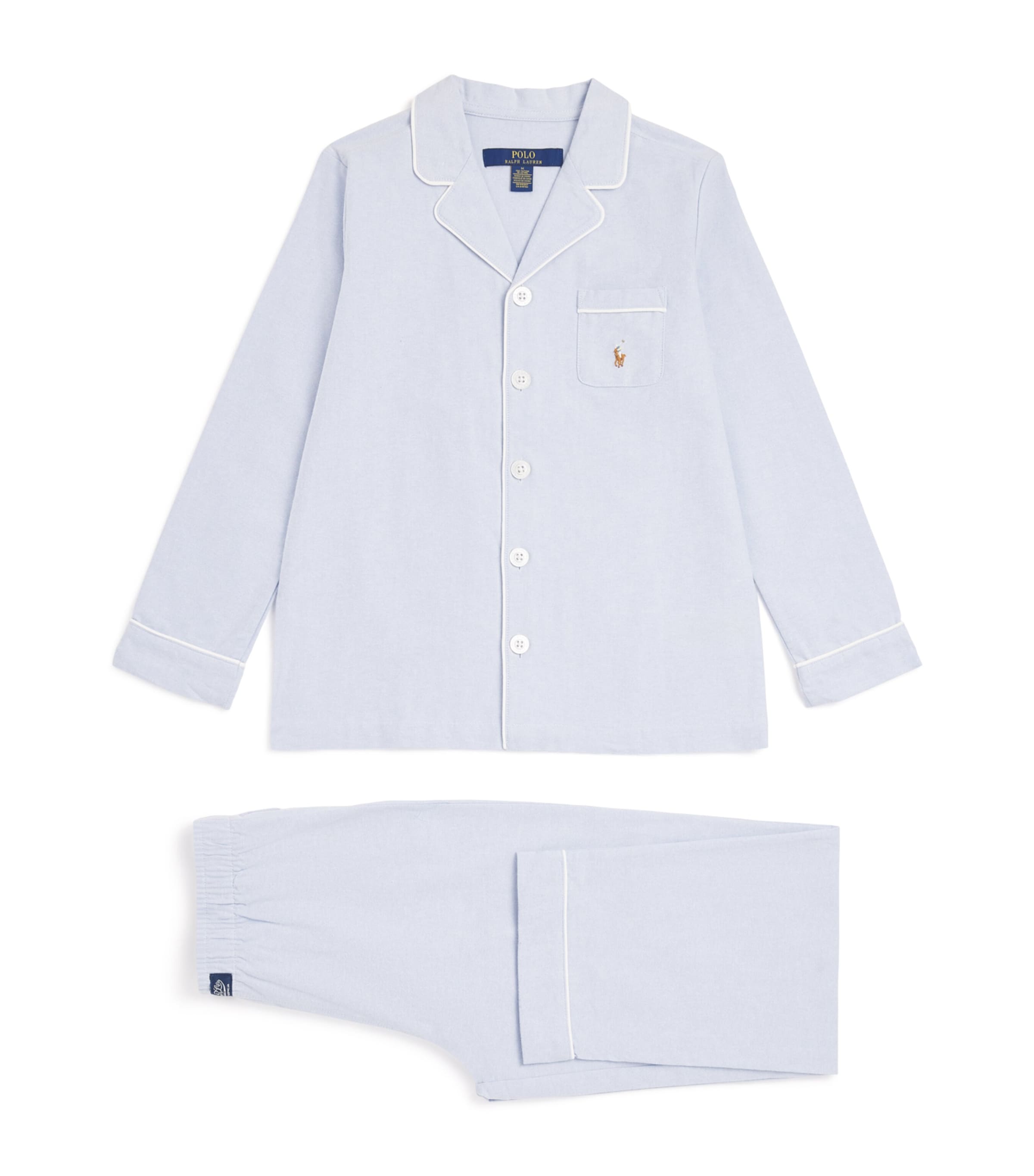 Cotton Oxford Pyjama Set (6-14 Years) POLO BLUE HYACINTH Image 1