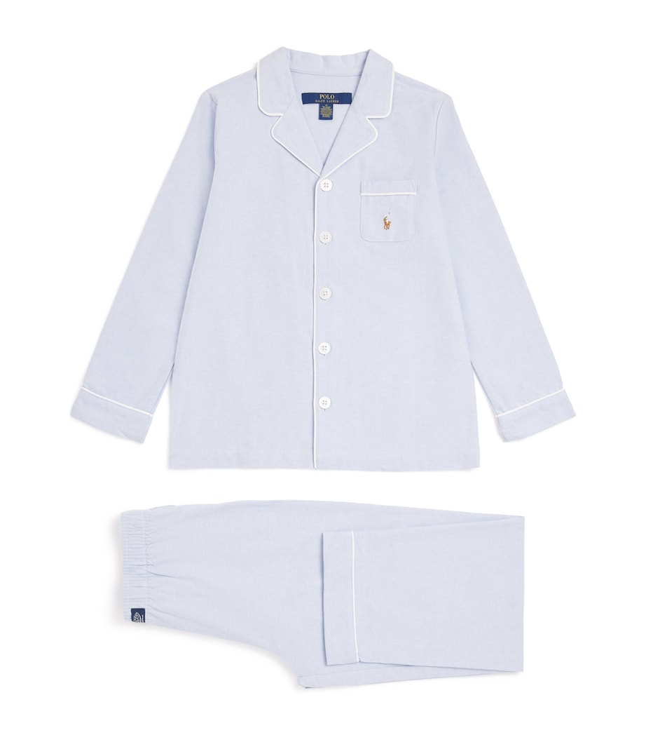 Cotton Oxford Pyjama Set (6-14 Years) POLO BLUE HYACINTH Image 1