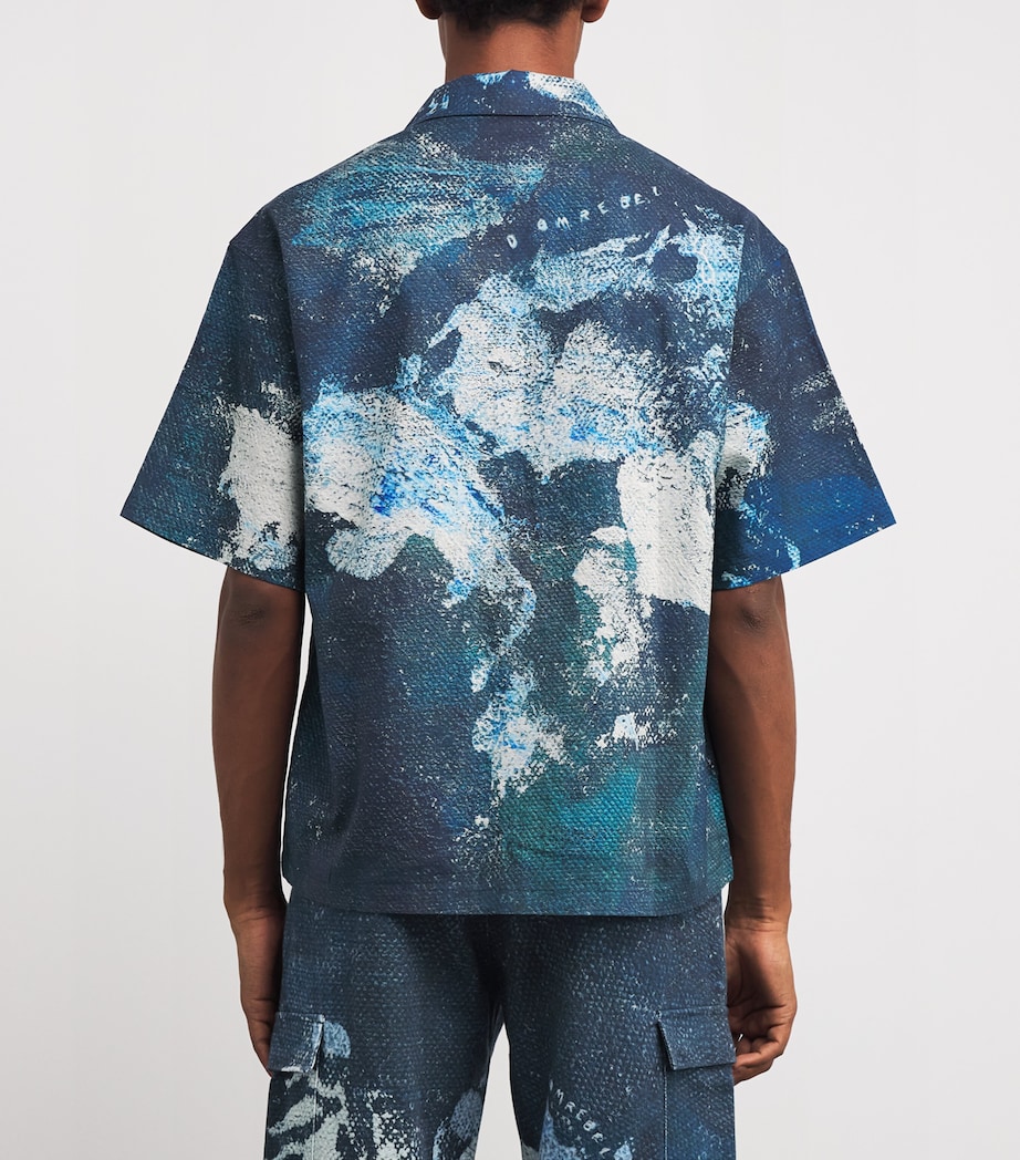 Linen-Cotton Deep Shirt BLUE Image 4