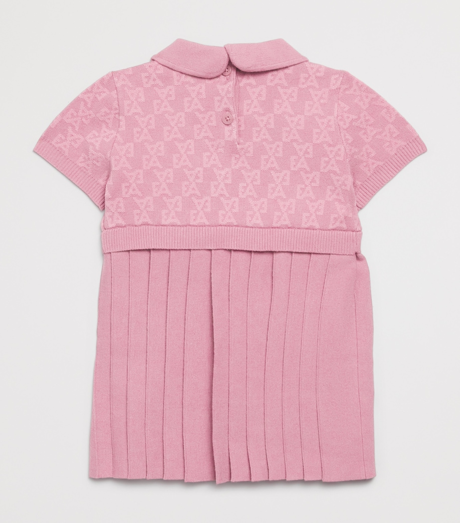 Logo-Jacquard Dress (6-36 Months) F4028 LOGO LILAS Image 2