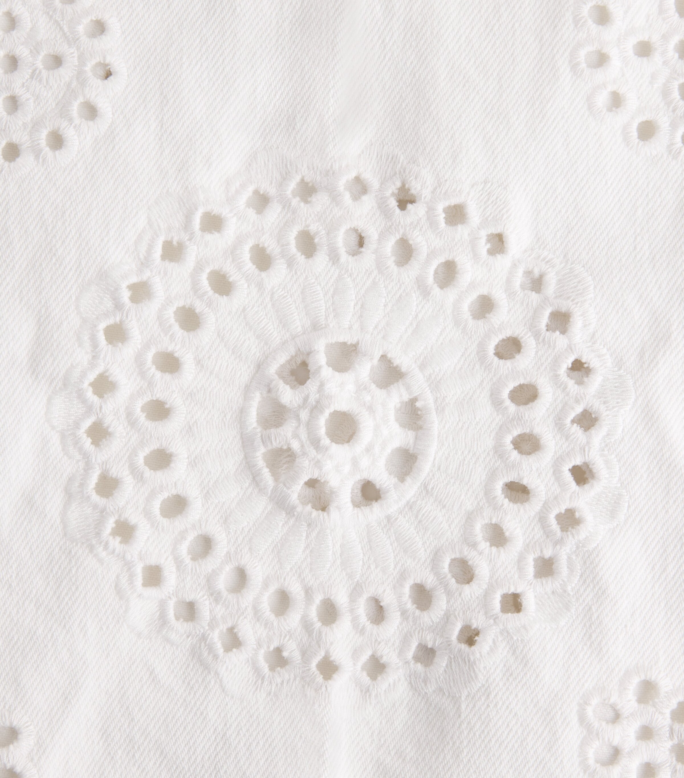 FRAME Womens The Eyelet High-Rise Flared Jeans White Image 6
