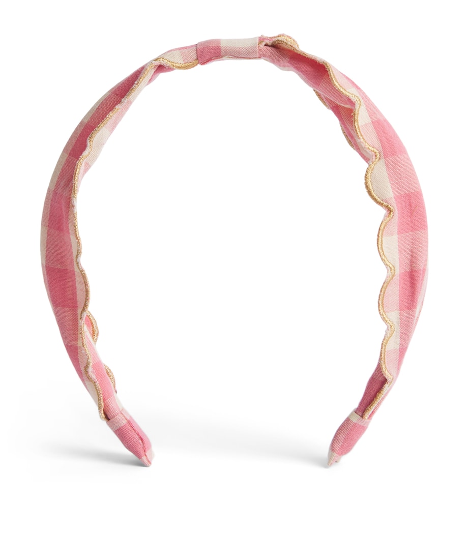 Rockahula Scalloped Gingham Headband Pink Image 1