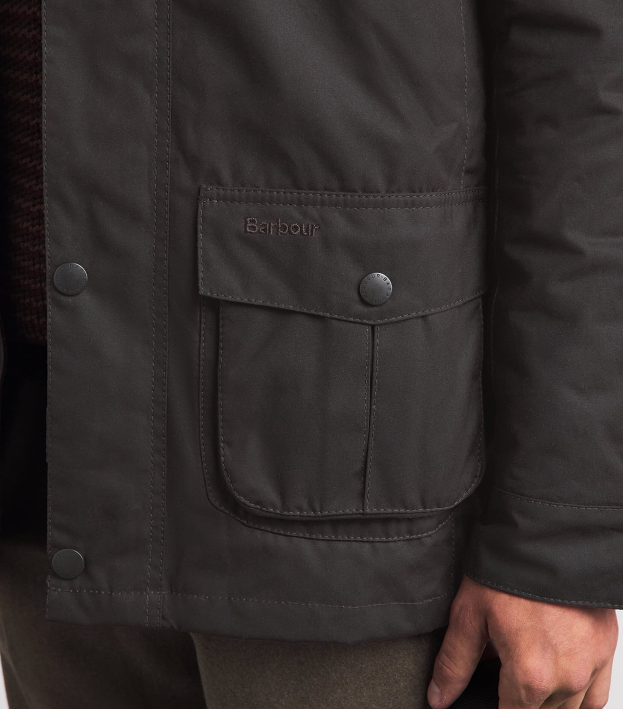 Barbour Mens Waxed Corbridge Jacket Rustic/classic Image 3