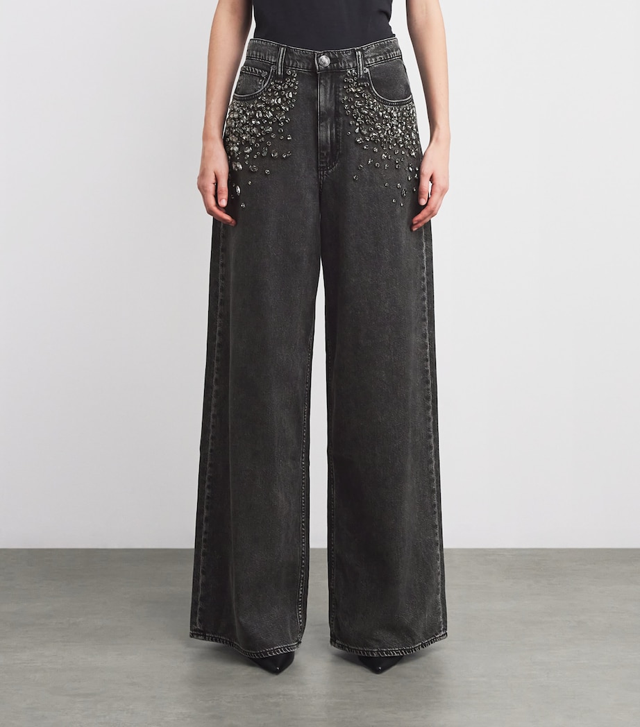 Embellished Sofie Wide-Leg Jeans ANJWL Image 3