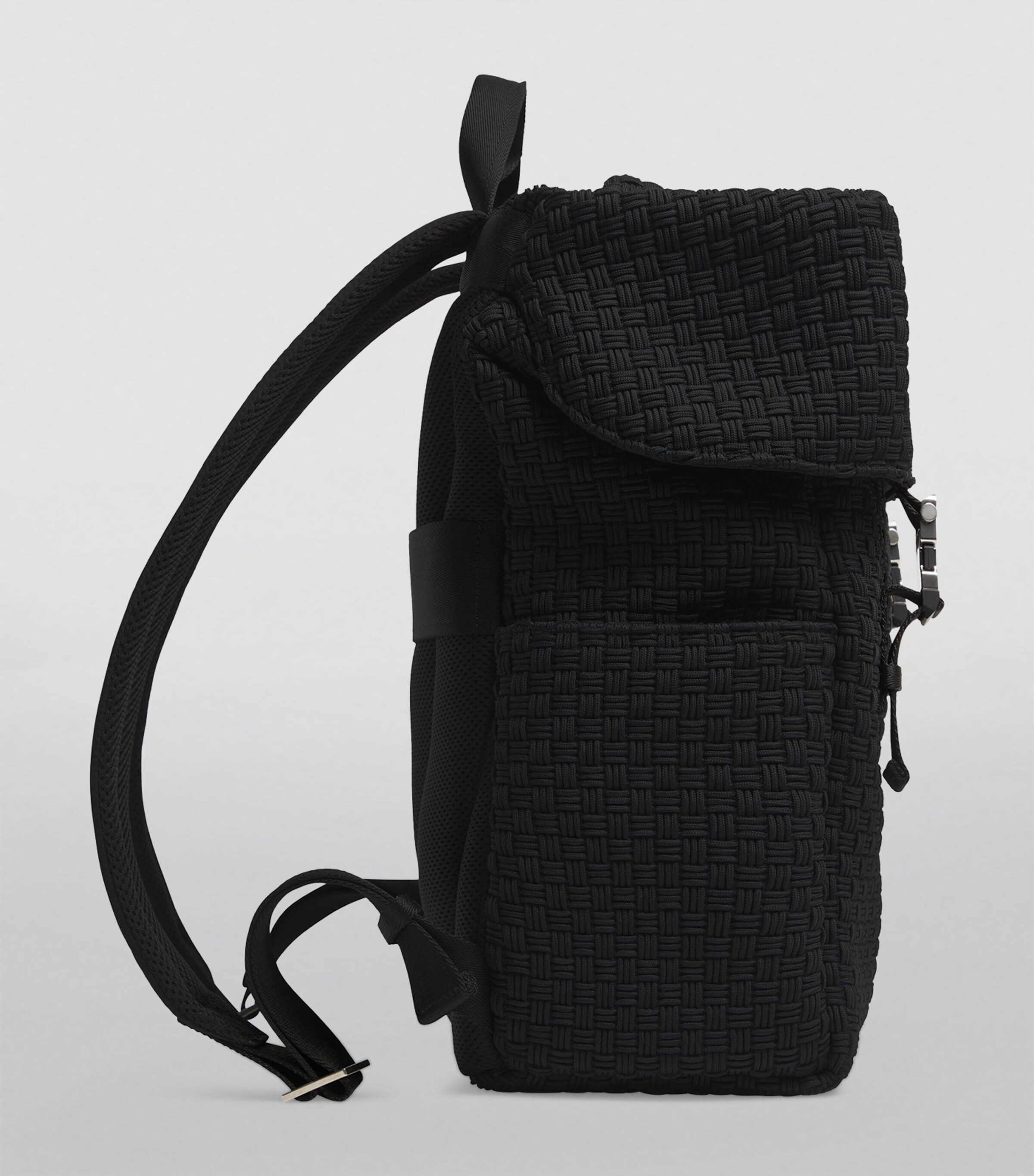 Bottega Veneta Grey Nylon Intrecciato Backpack | Harrods UK