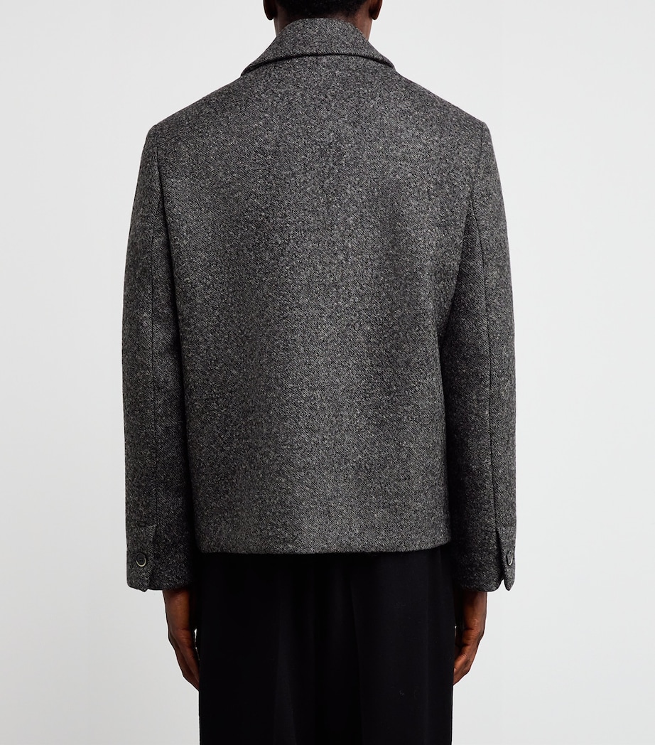Virgin Wool-Blend Speckled Blouson Jacket UNICO Image 4