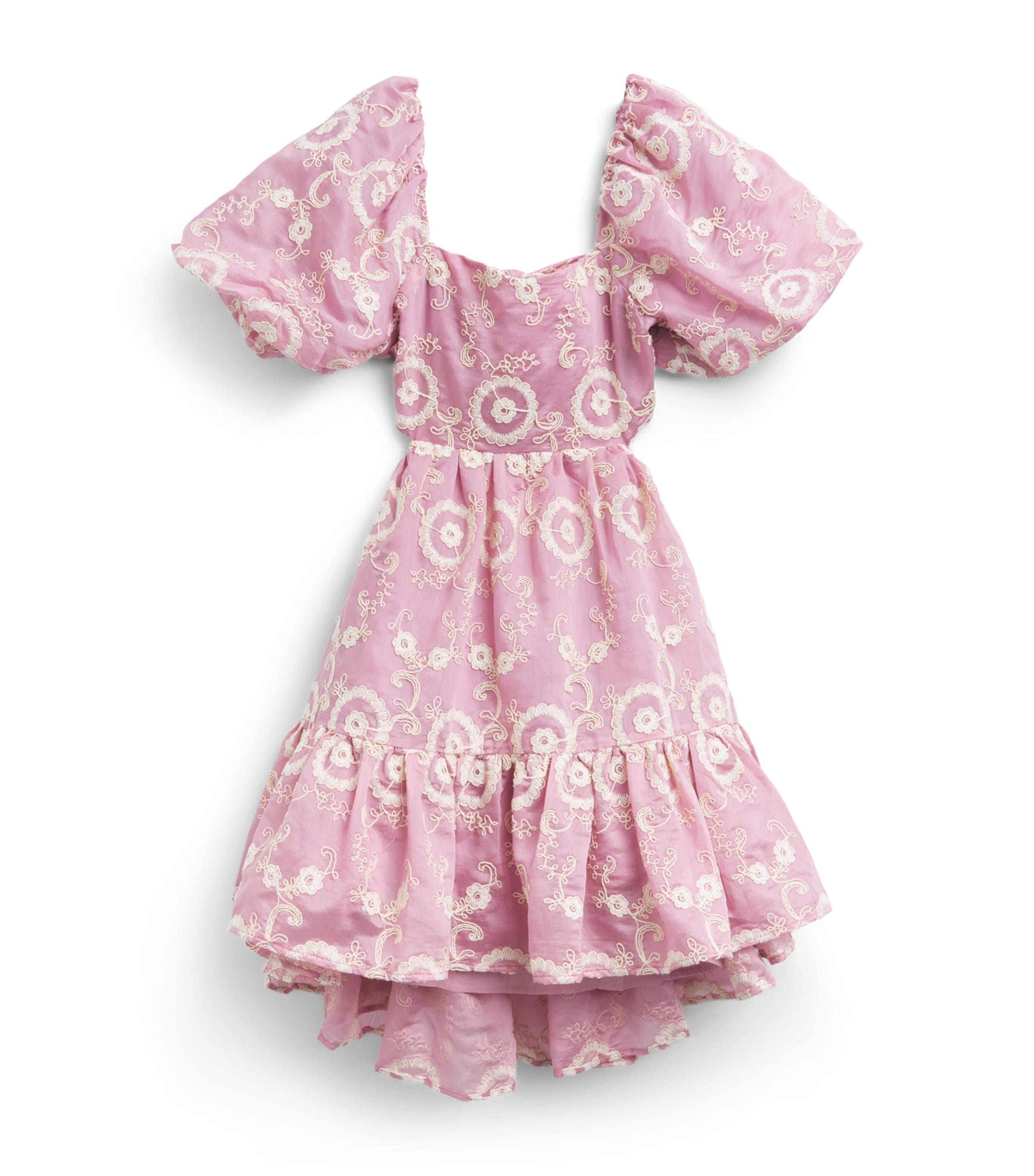 Bardot Junior Broderie Anglaise Ellory Dress (4-14 Years) Dusty Pink Image 1
