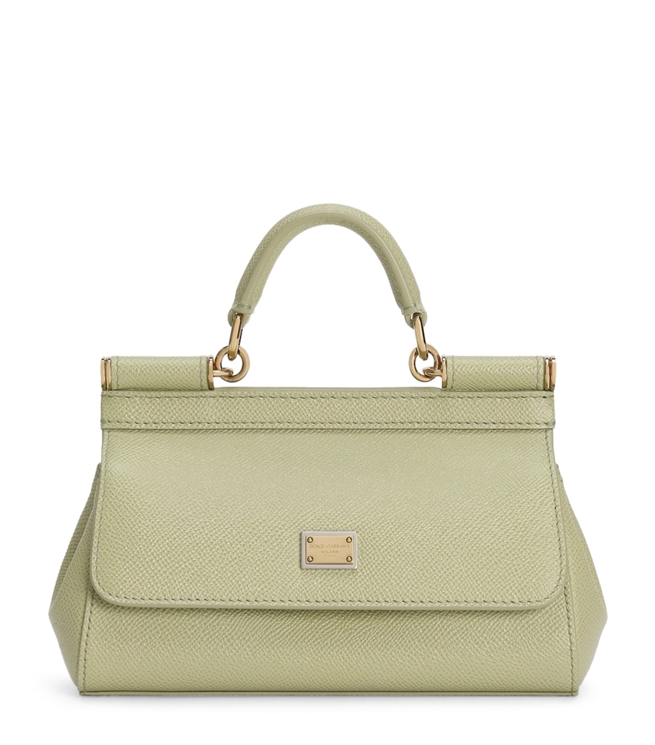 Small Leather Sicily Top-Handle Bag 80527-SAGE GREE Image 1