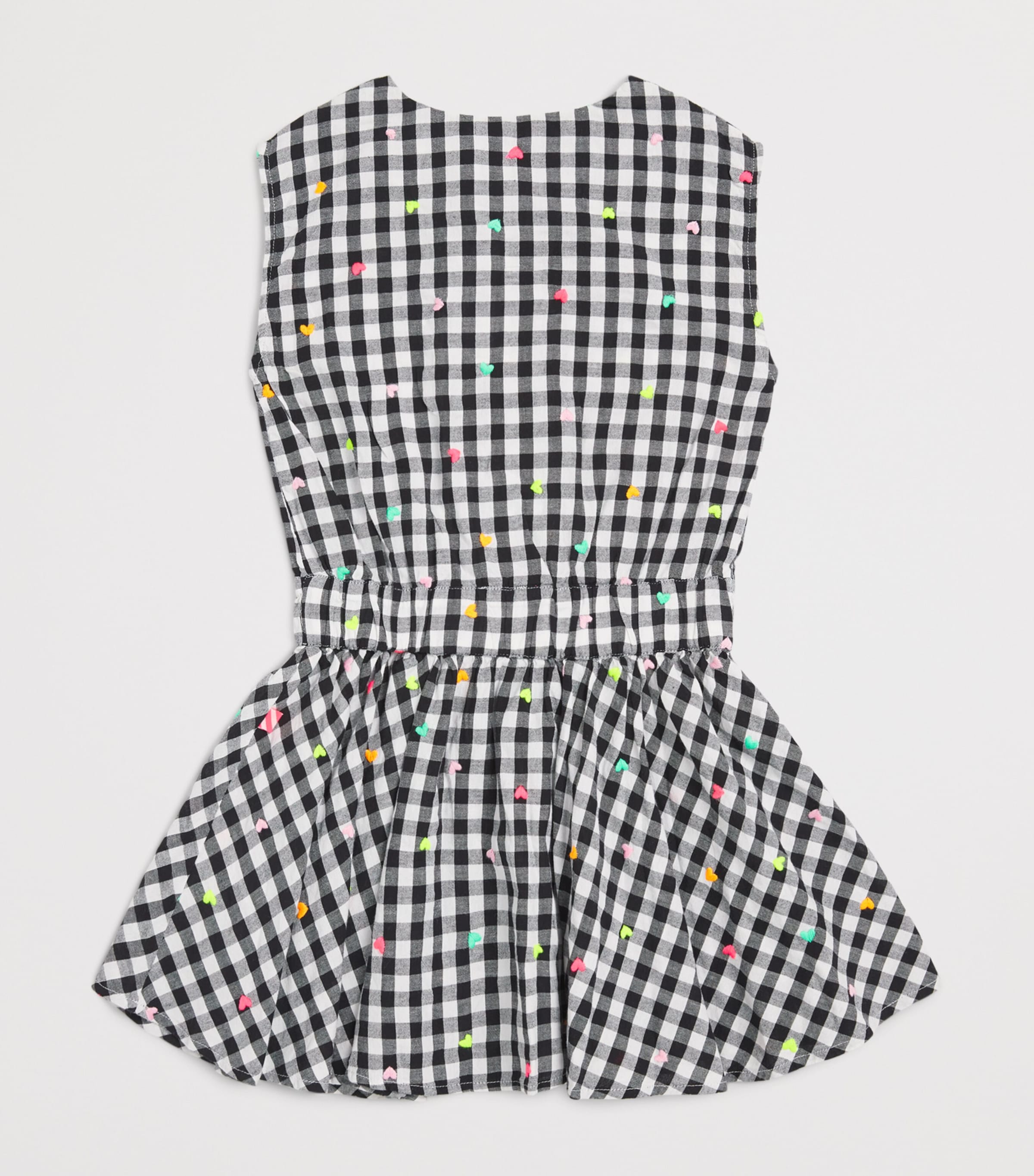 Billieblush Check Embroidered Heart Dress (2-12 Years) Black Image 2
