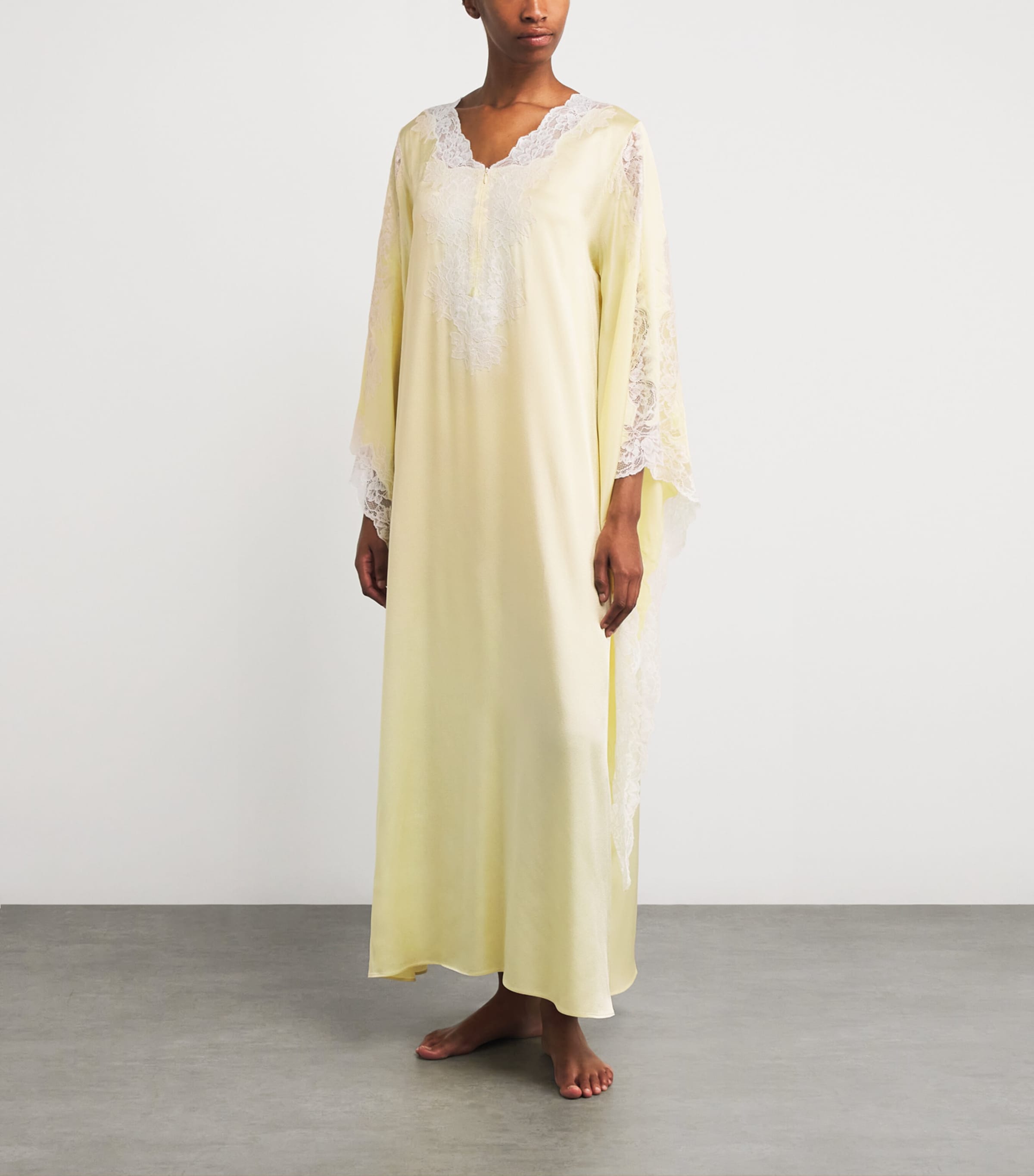 Satin Adelaide Kaftan BUTTER YELLOW Image 2