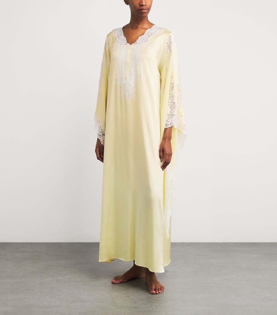 Satin Adelaide Kaftan BUTTER YELLOW Image 2