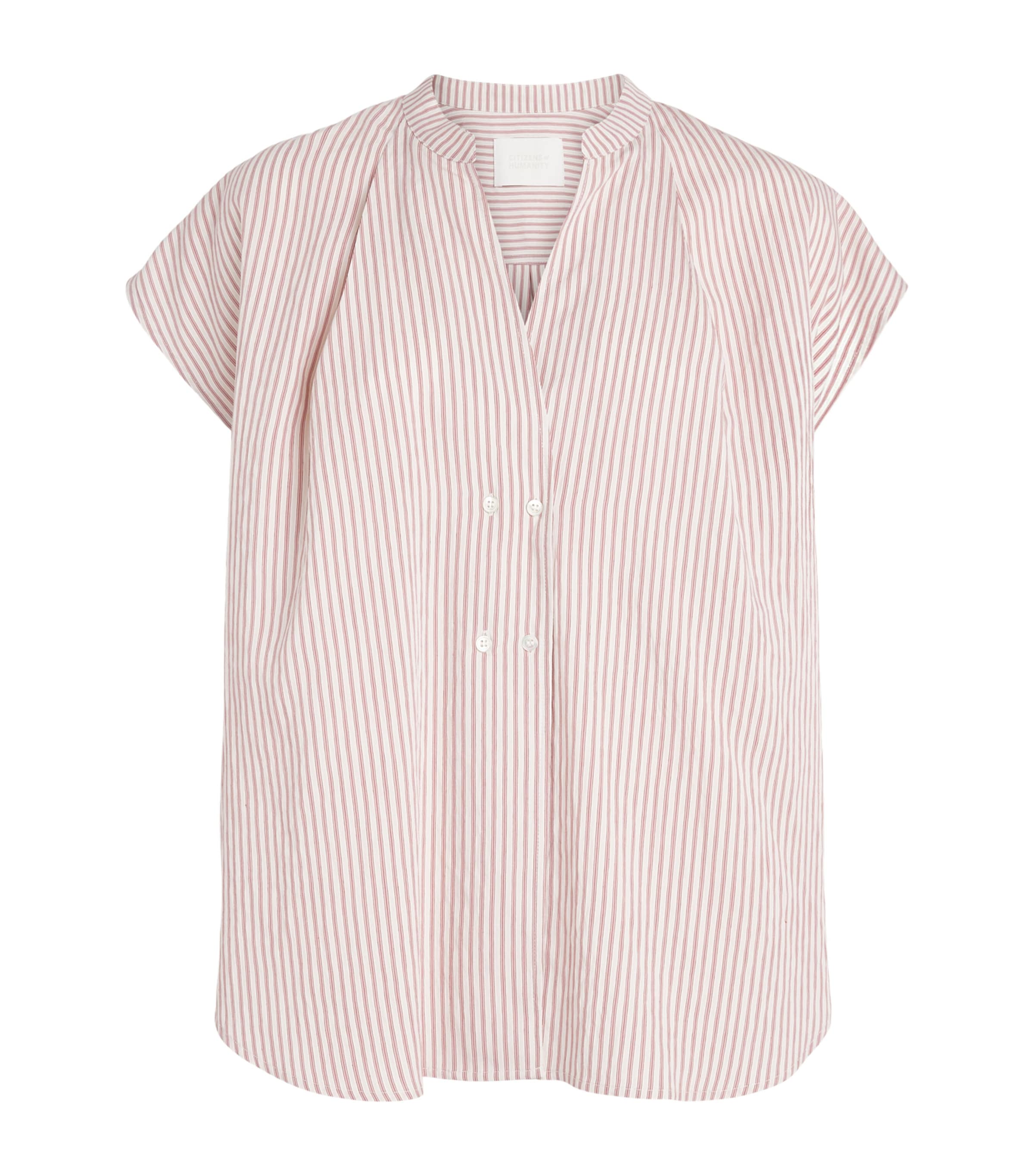 Citizens of Humanity Womens Stripe Penelope Blouse Raspberry Stripe Image 1