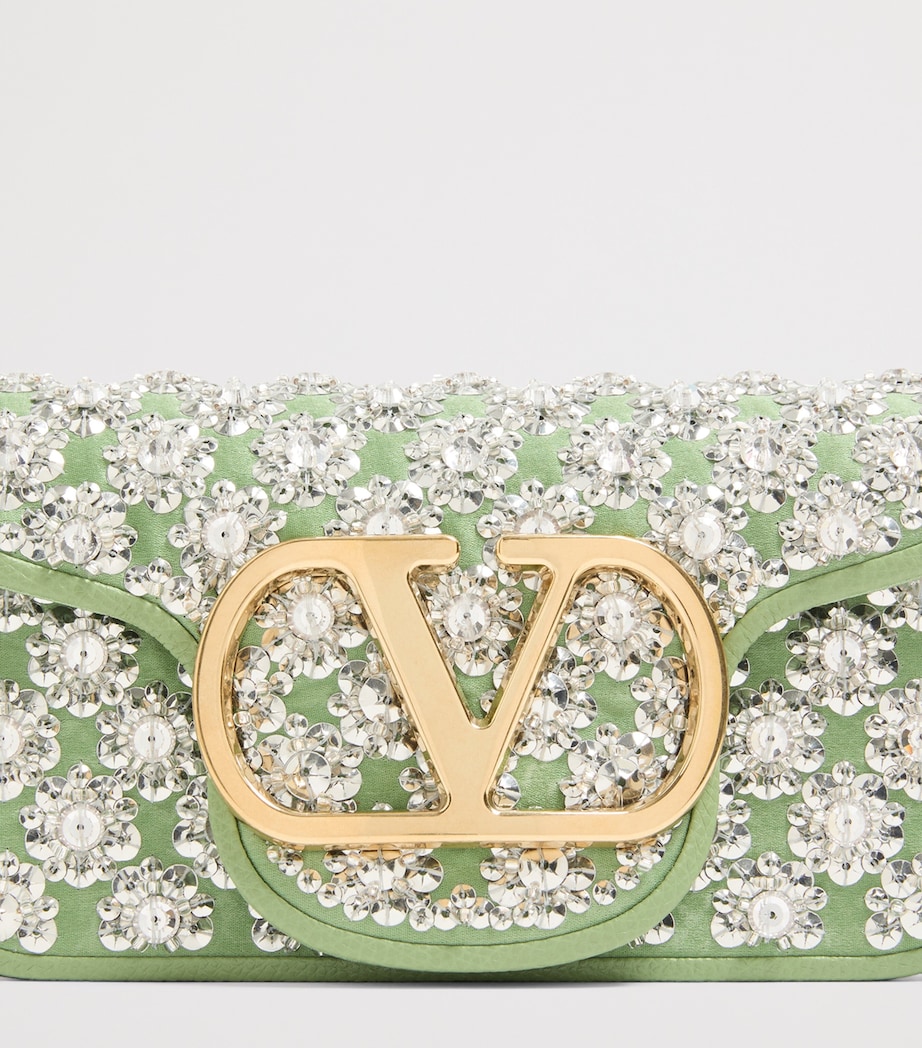 Valentino Garavani Small Embellished Locò Shoulder Bag Image 6