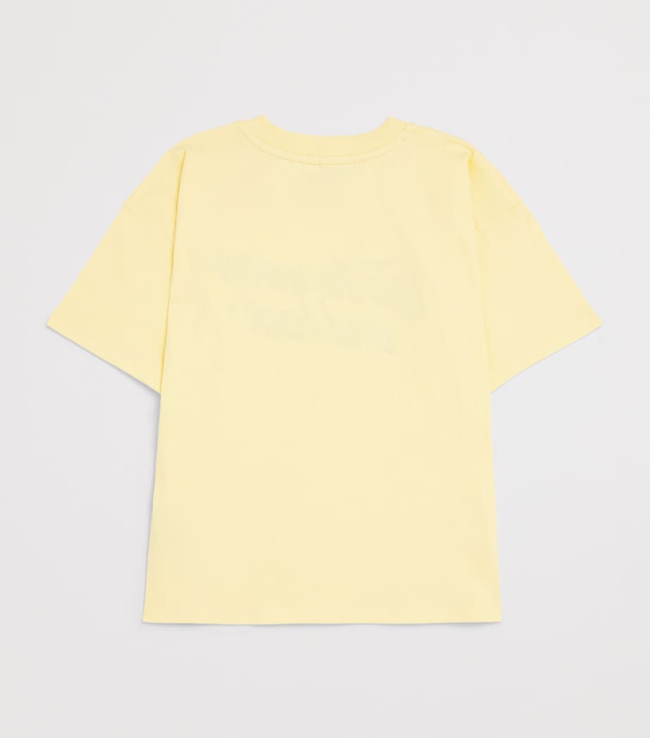 Mini Rodini Organic Cotton Embroidered T-Shirt (3-11 Years) Yellow Image 2