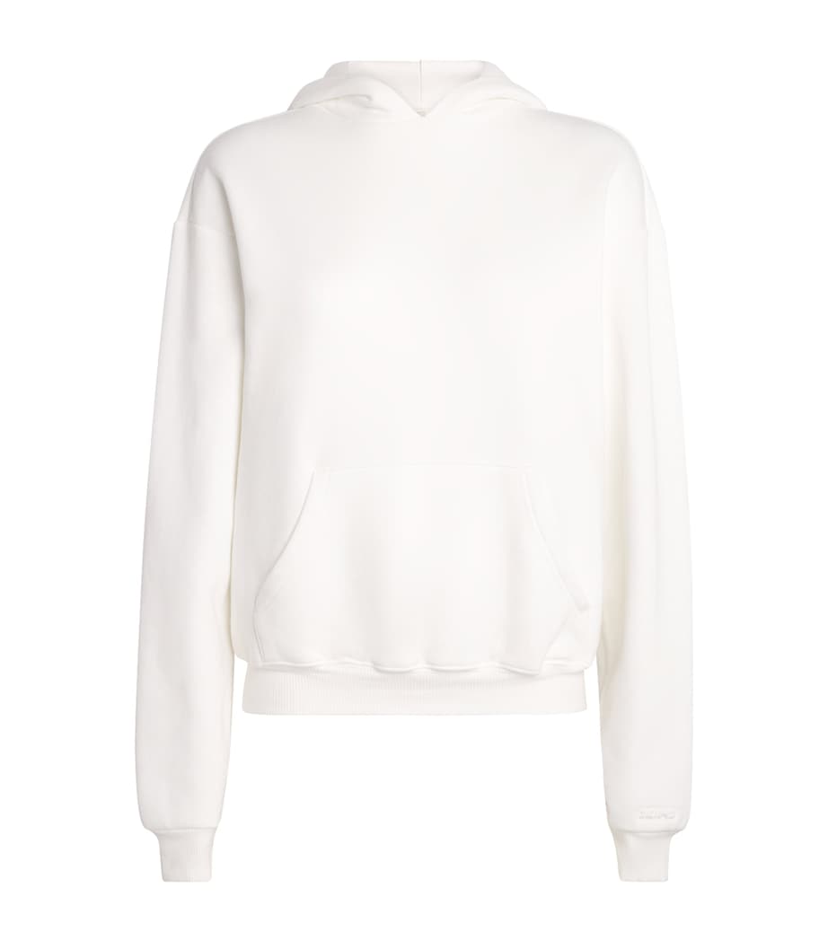 Skims Womens Cotton-Blend Fleece Classic Hoodie Marble Image 1