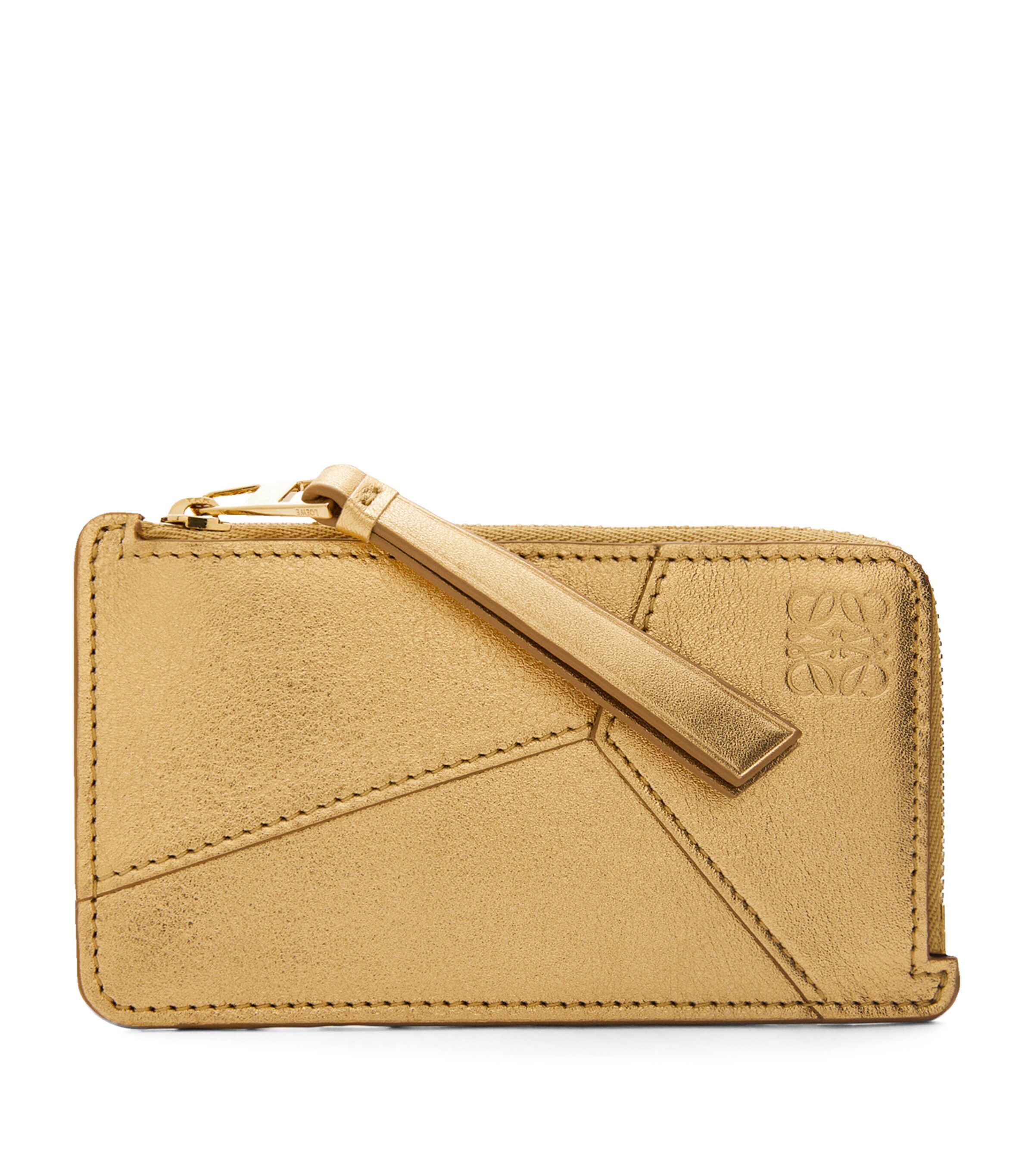LOEWE Gold Leather Puzzle Coin and Card Holder | Harrods US